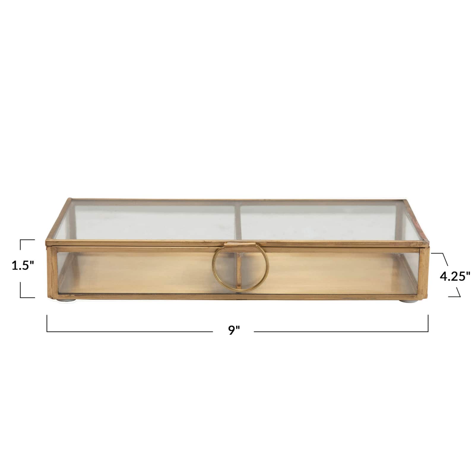 Hello Honey® Brass & Glass Display Box