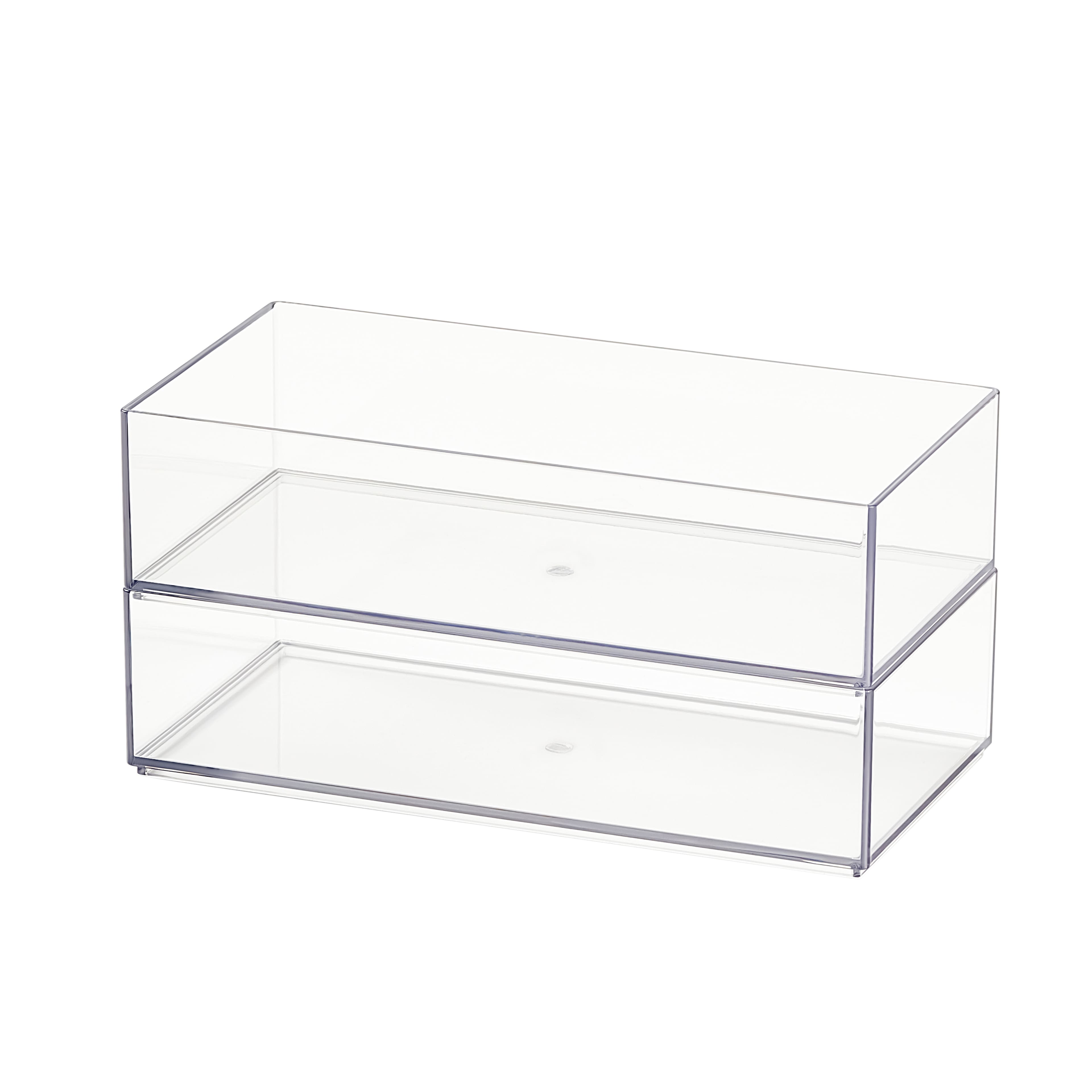 24 Pack: 8" x 4" Clear Stacking Storage Tray by Simply Tidy™