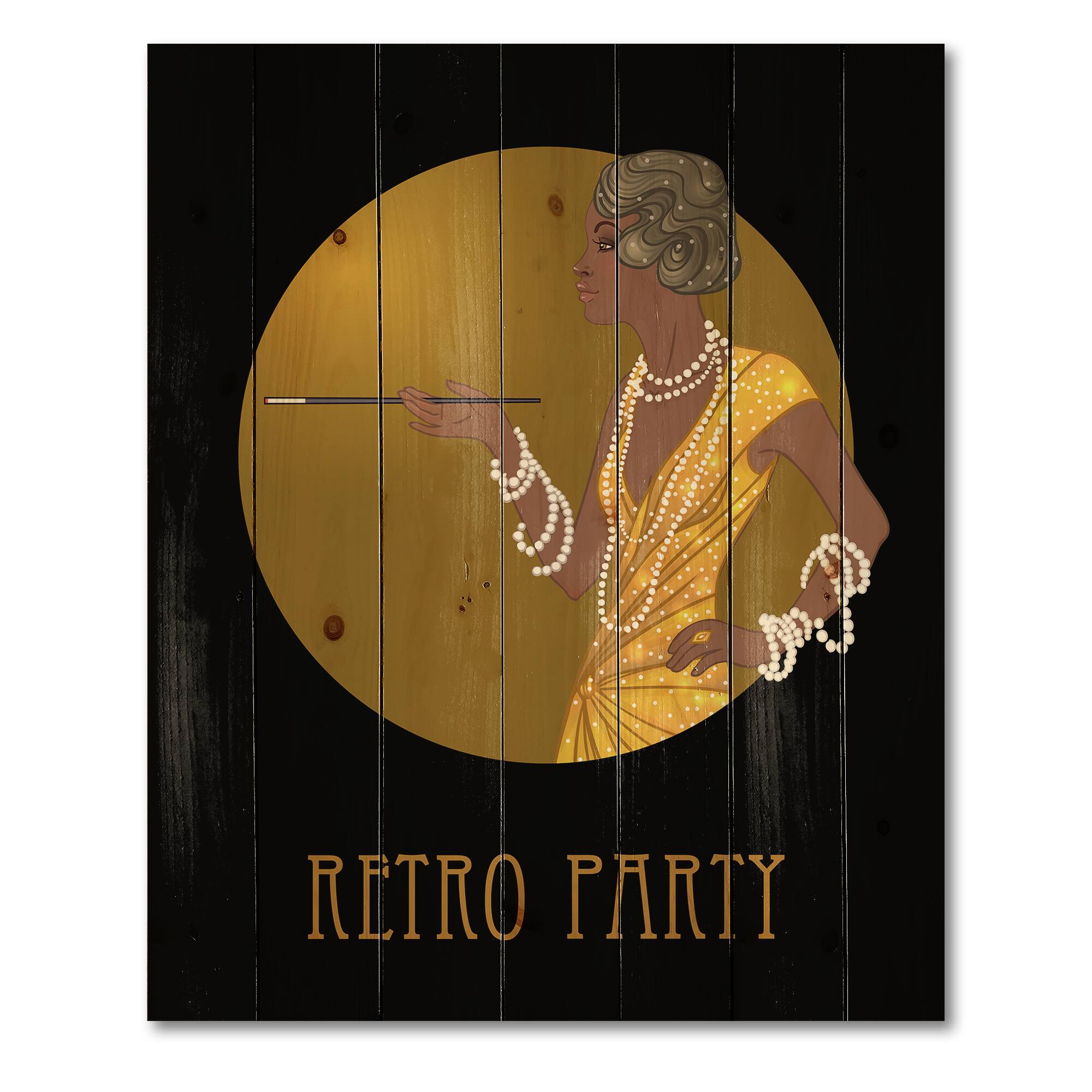 Designart - Retro Fashion Glamour African American Woman