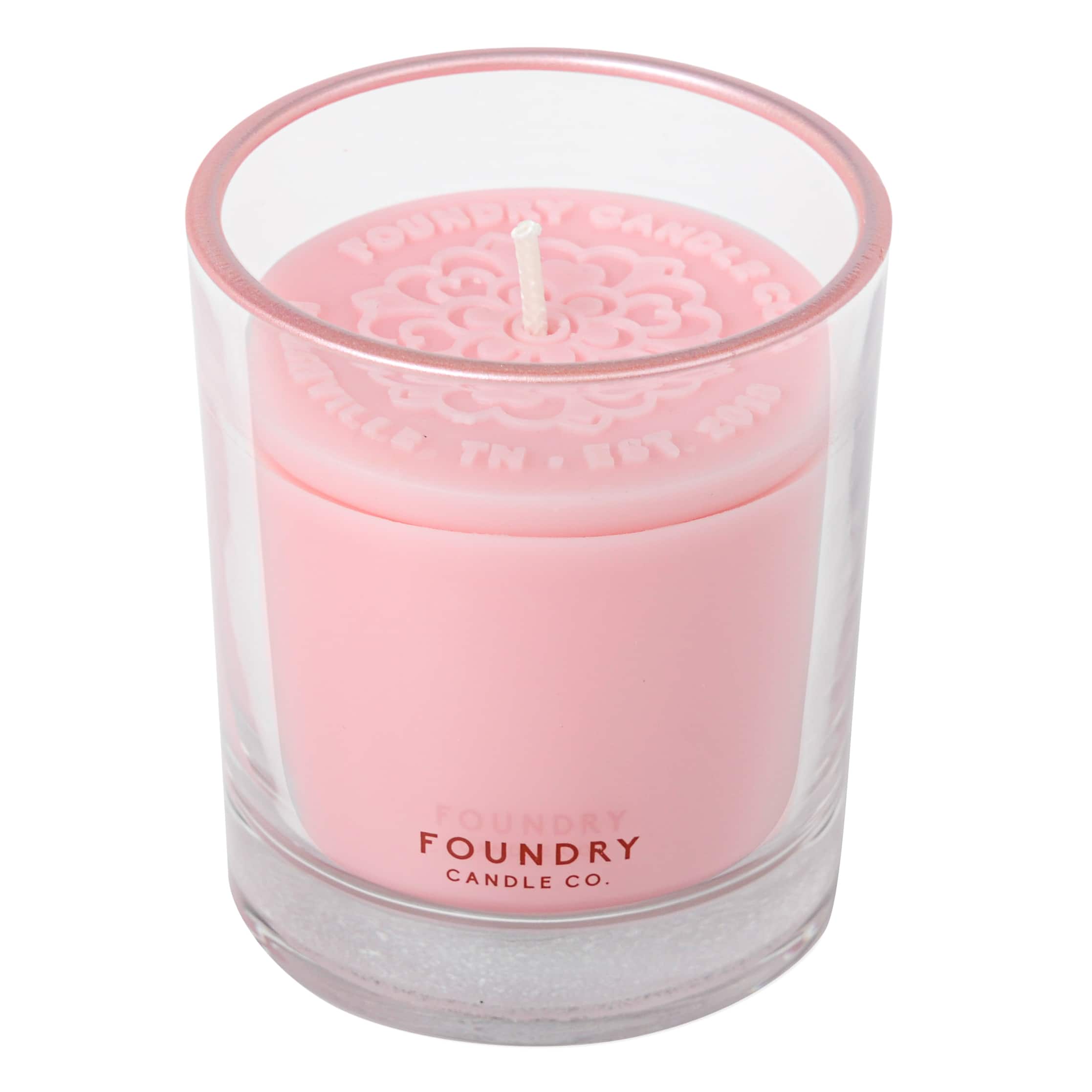 Foundry Candle Co. 7oz. Rosebud & Cedar Stamped Scented Candle