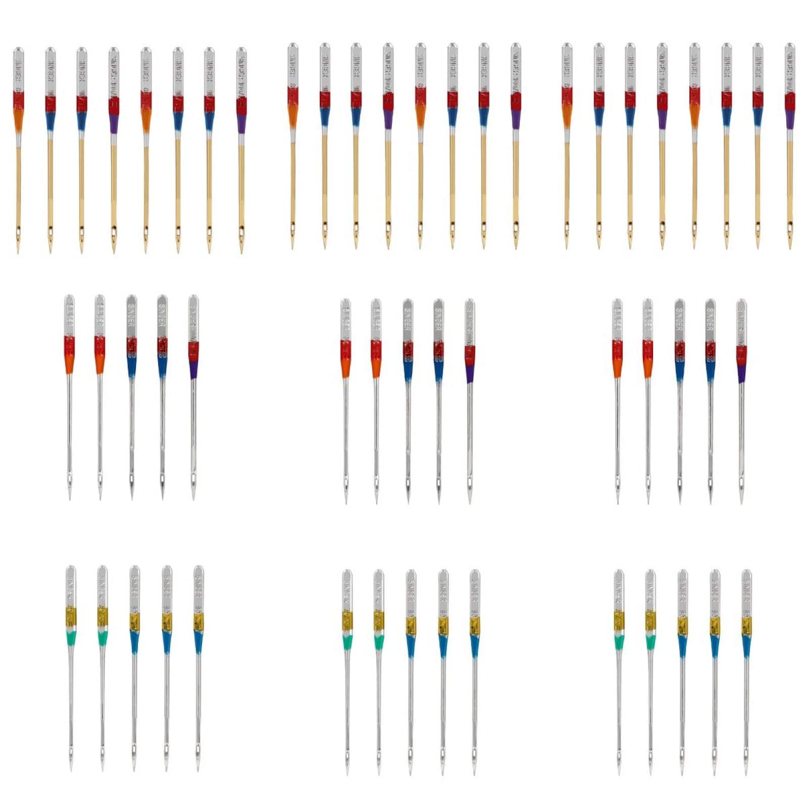 SINGER® Titanium & Standard Universal & Ball Point Sewing Machine Needles, 54ct.