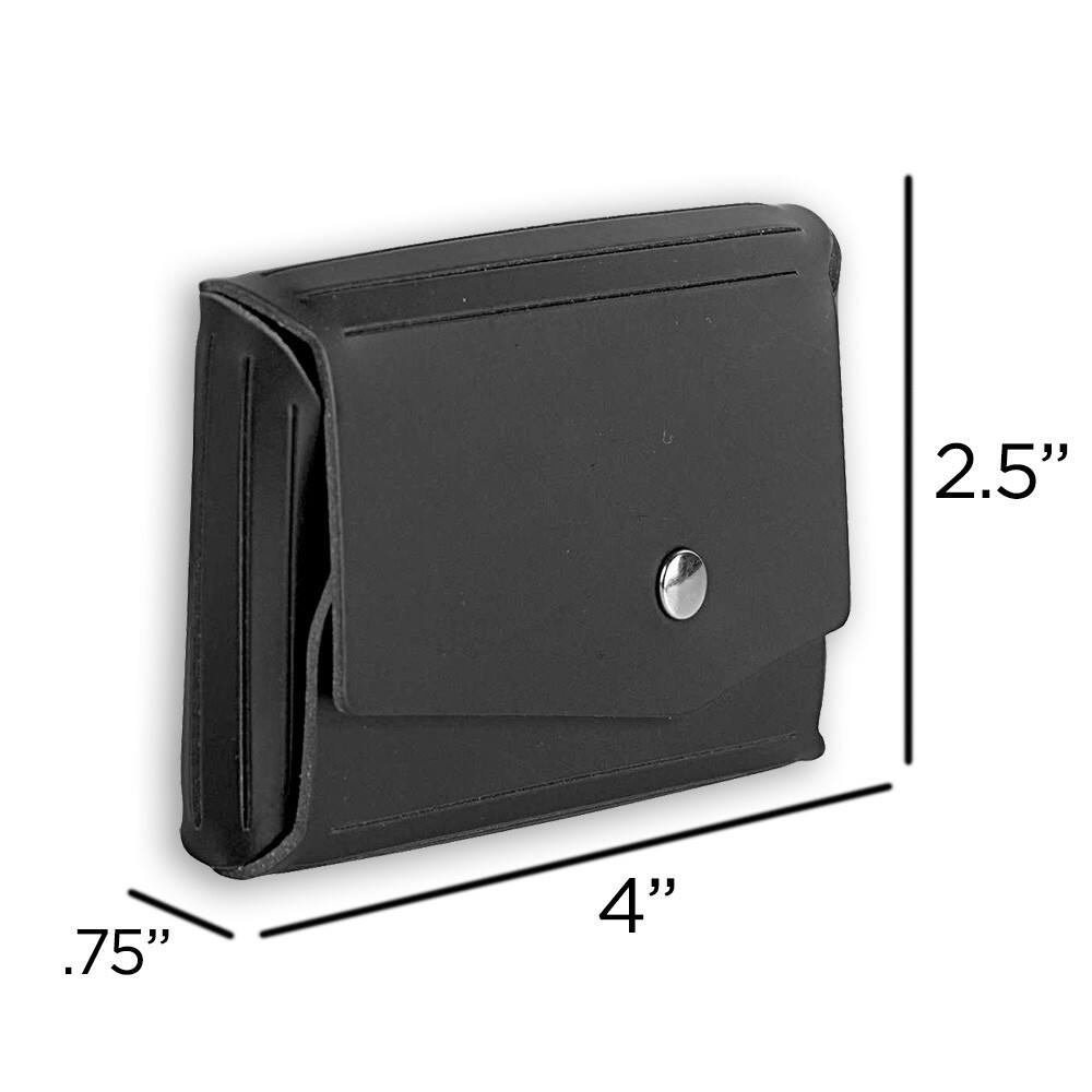 JAM Paper Italian Leather Business Card Holder Case with Angular Flap