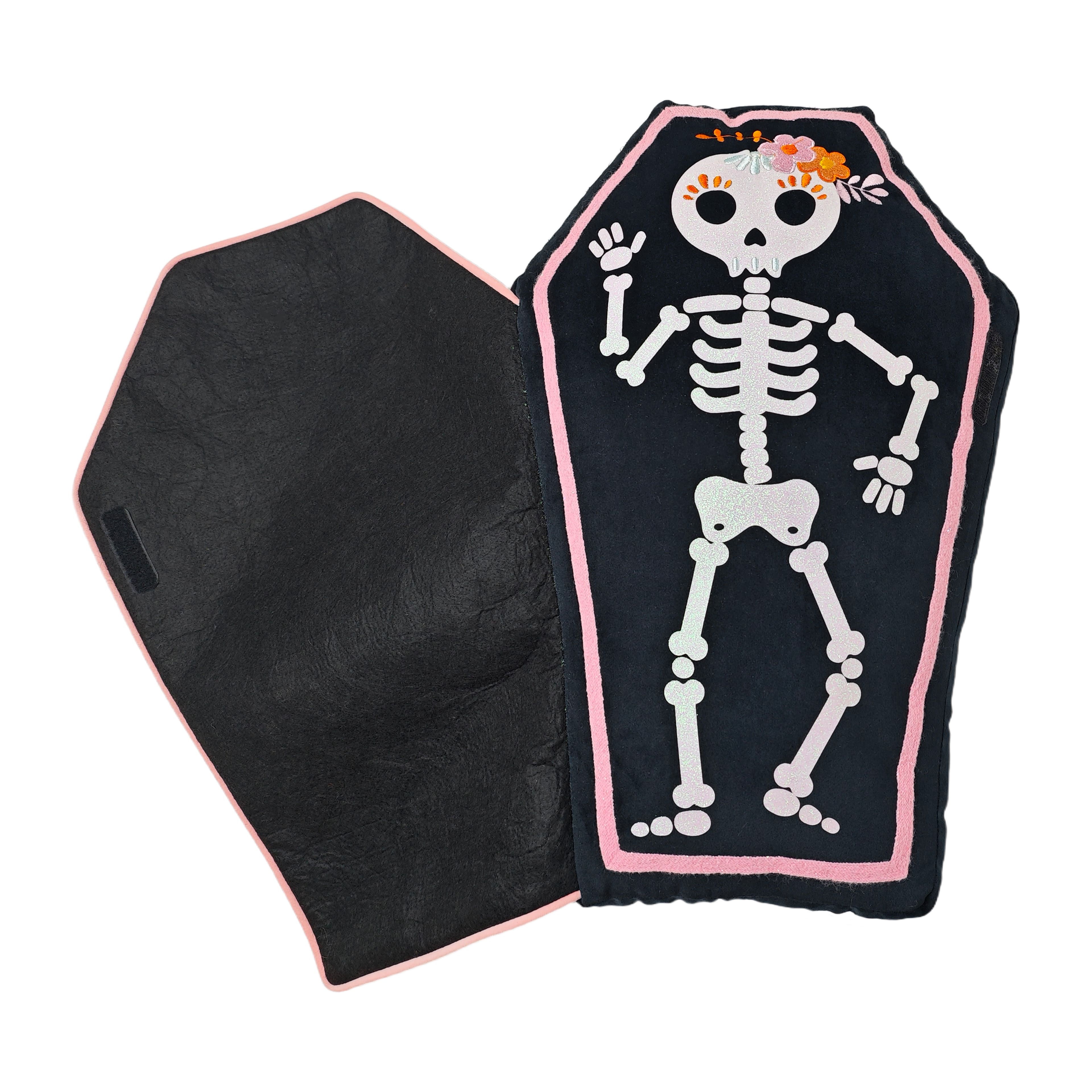 13" x 20" Moon Child Skeleton Coffin Pillow by Ashland®