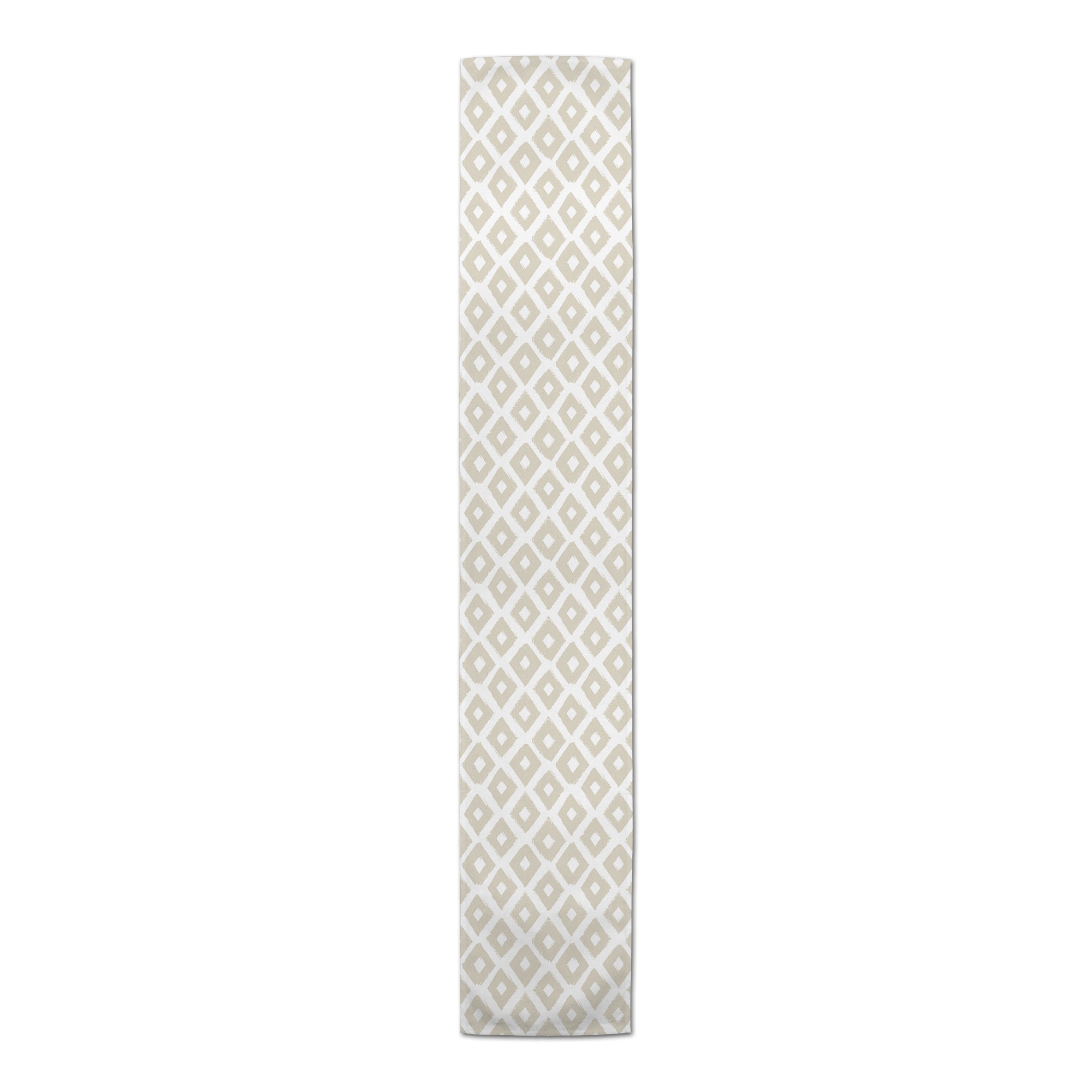 Gray Brush Diamond 16" x 72" Cotton Twill Runner