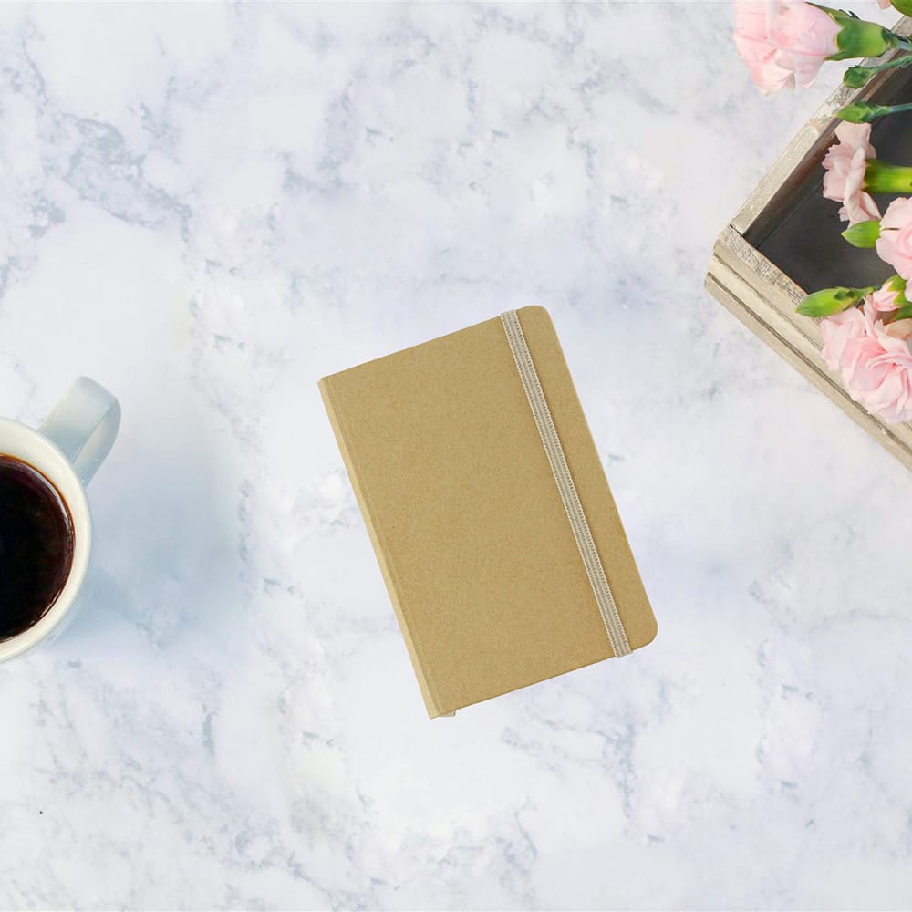 JAM Paper Small Hardcover Notebook with Elastic Band