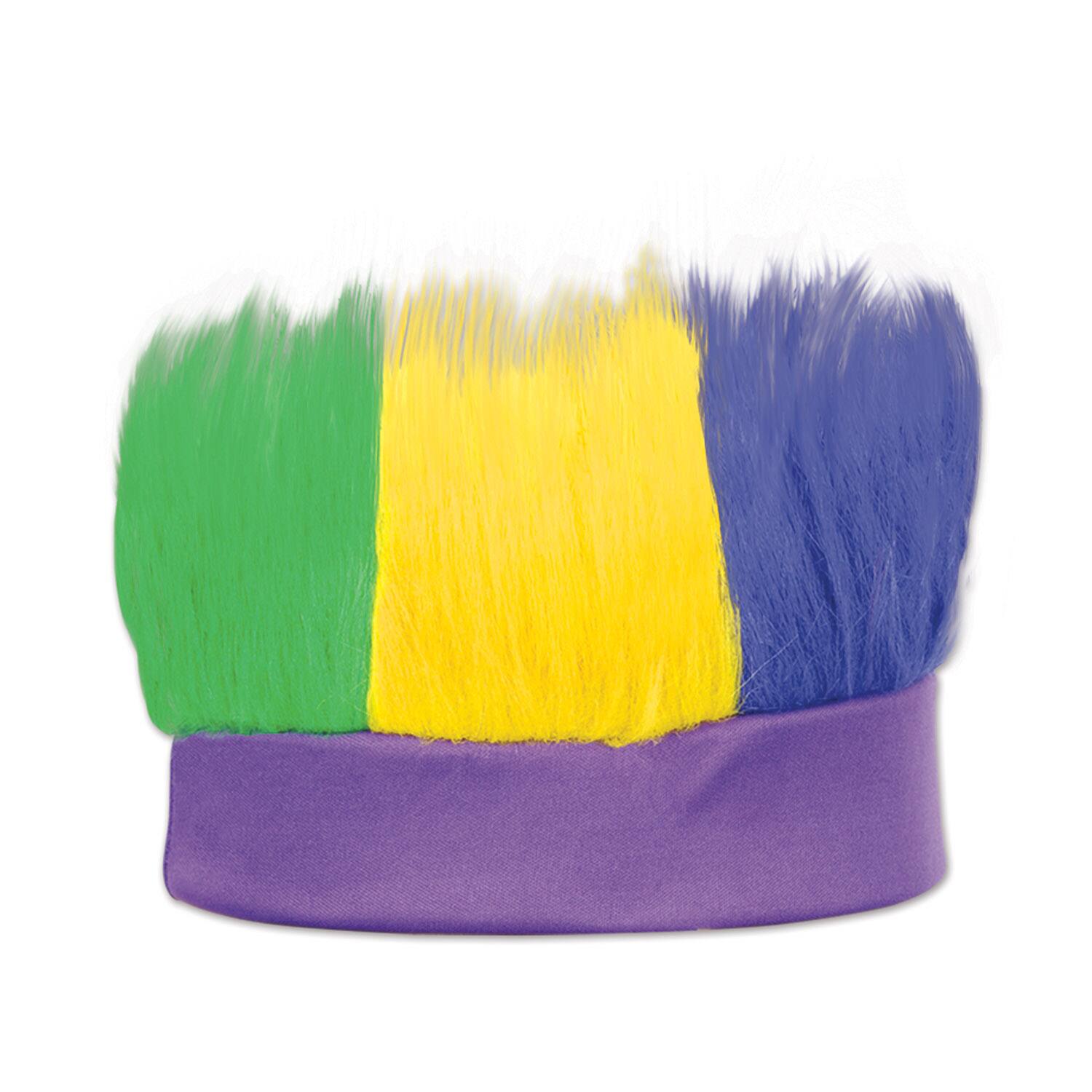 Beistle Adult Green, Gold & Purple Hairy Headbands, 2ct.