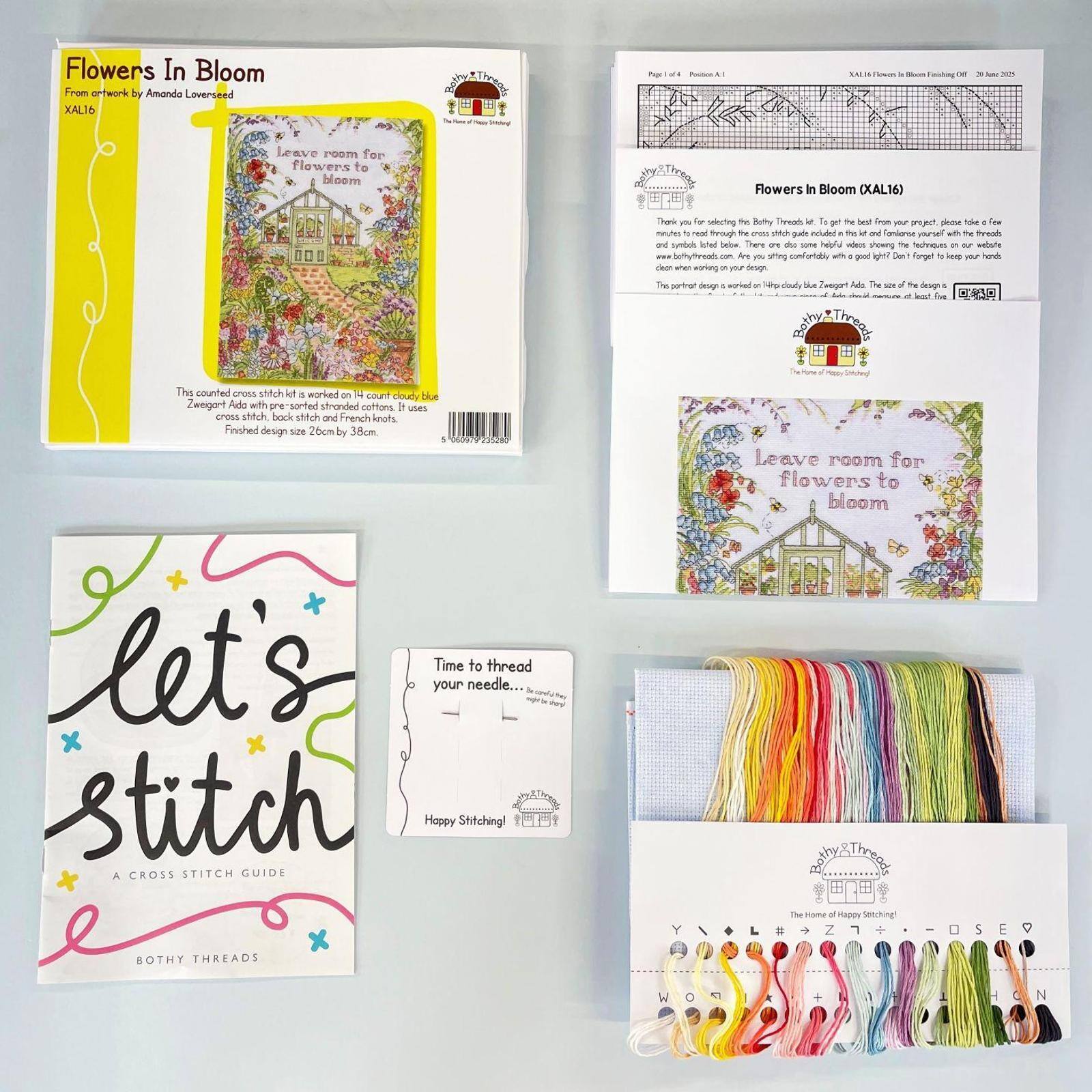 Bothy Threads Flowers In Bloom Counted Cross Stitch Kit
