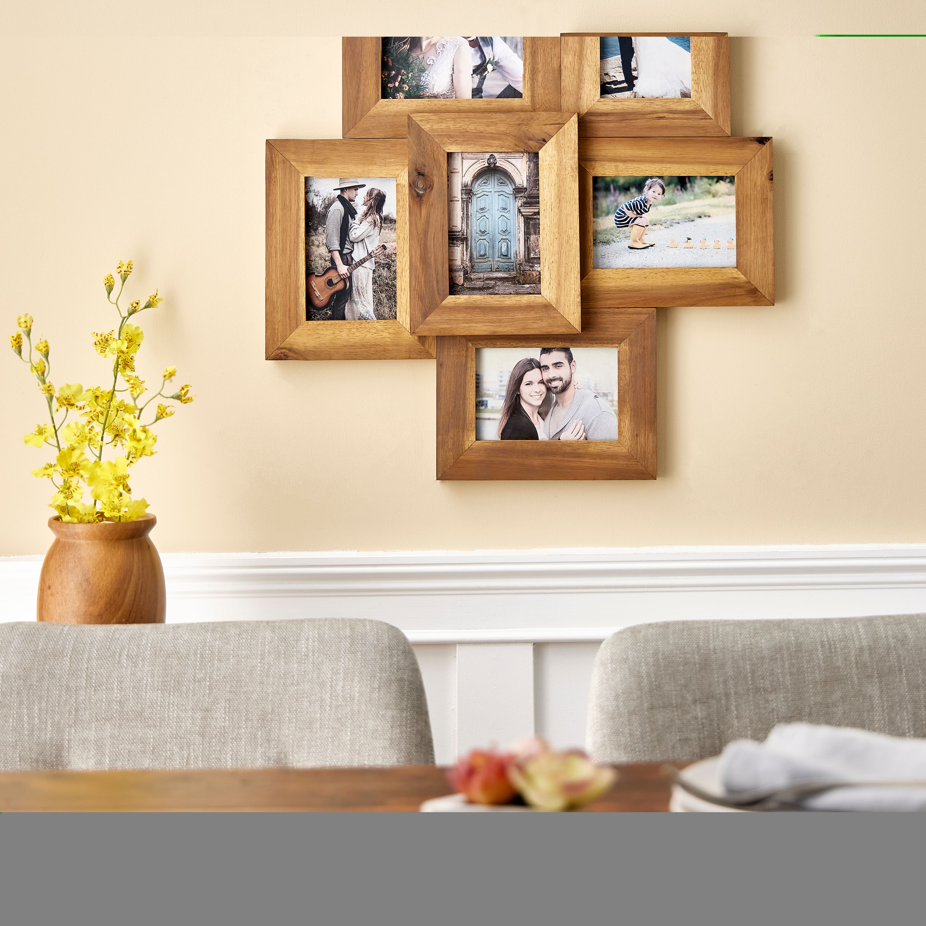 6 Pack: 6 Opening Natural 4" x 6" Collage Frame by Studio Décor®