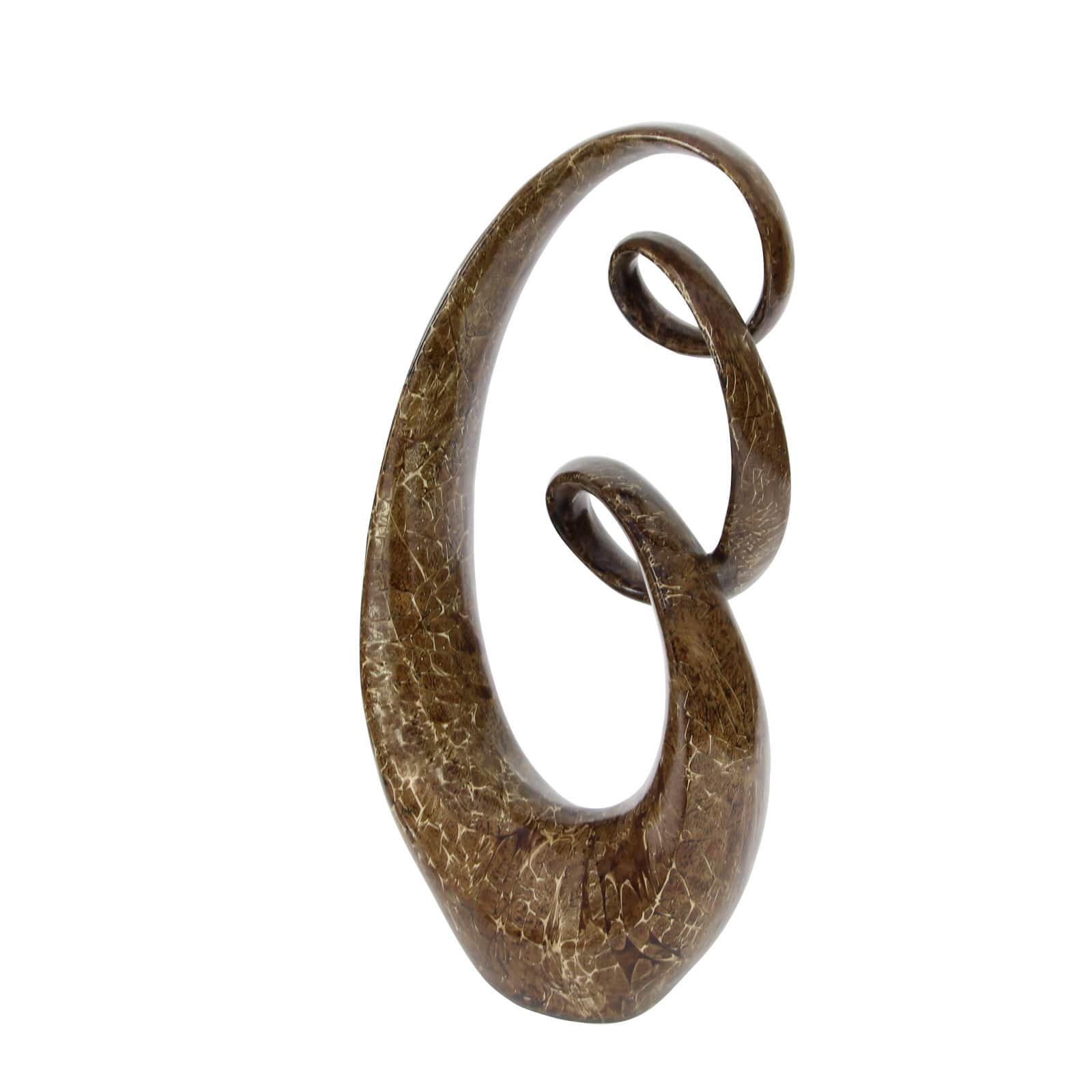 31" Brown Abstract Sculpture