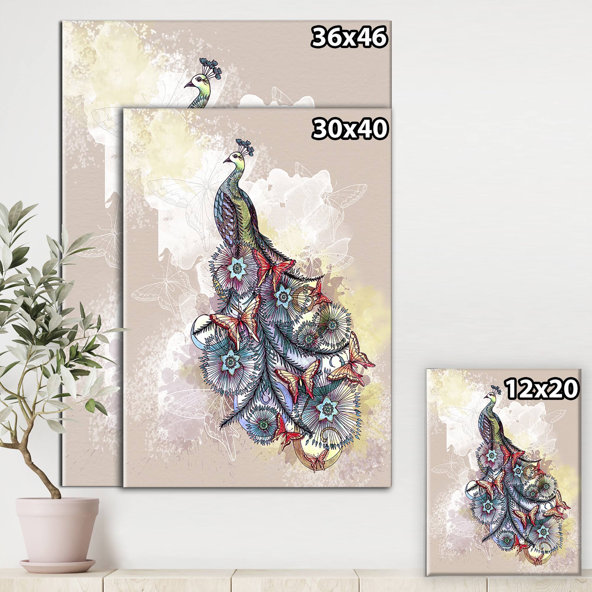 Designart - Butterfly Peacock
