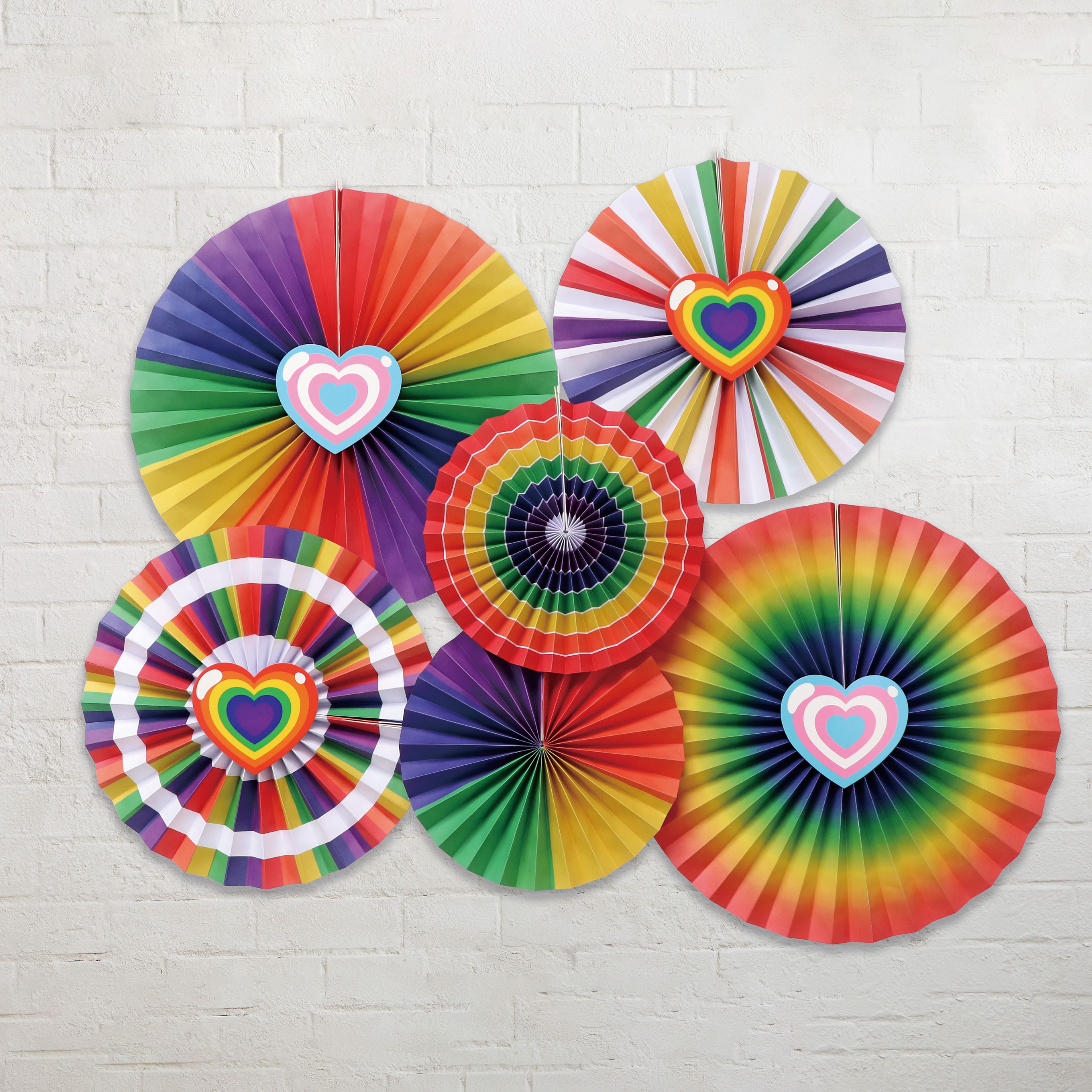 Pride Paper Fan Décor Kit by Celebrate It™