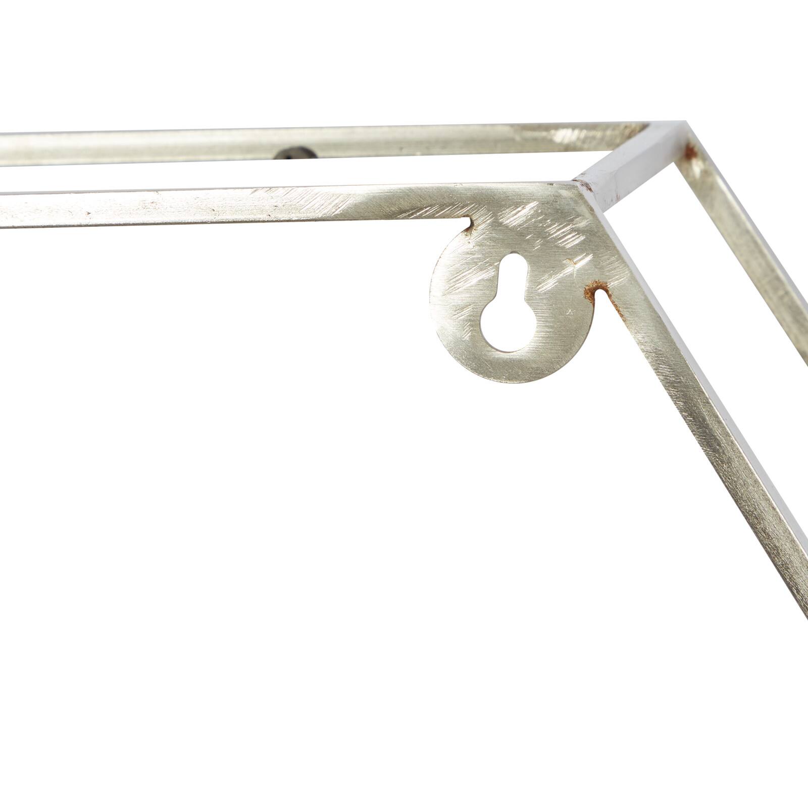 26" Silver Marble Contemporary Wall Shelf