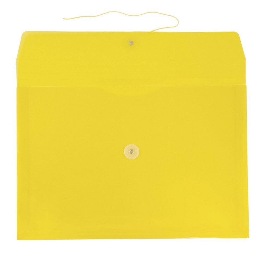 JAM Paper 9.75" x 14.5" Button & String Tie Closure Plastic Envelopes