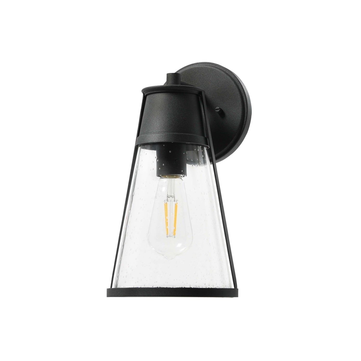 Hello Honey® Robert Stevenson Lighting Jaxon 13.5" Metal & Seedy Glass Outdoor Wall Sconce