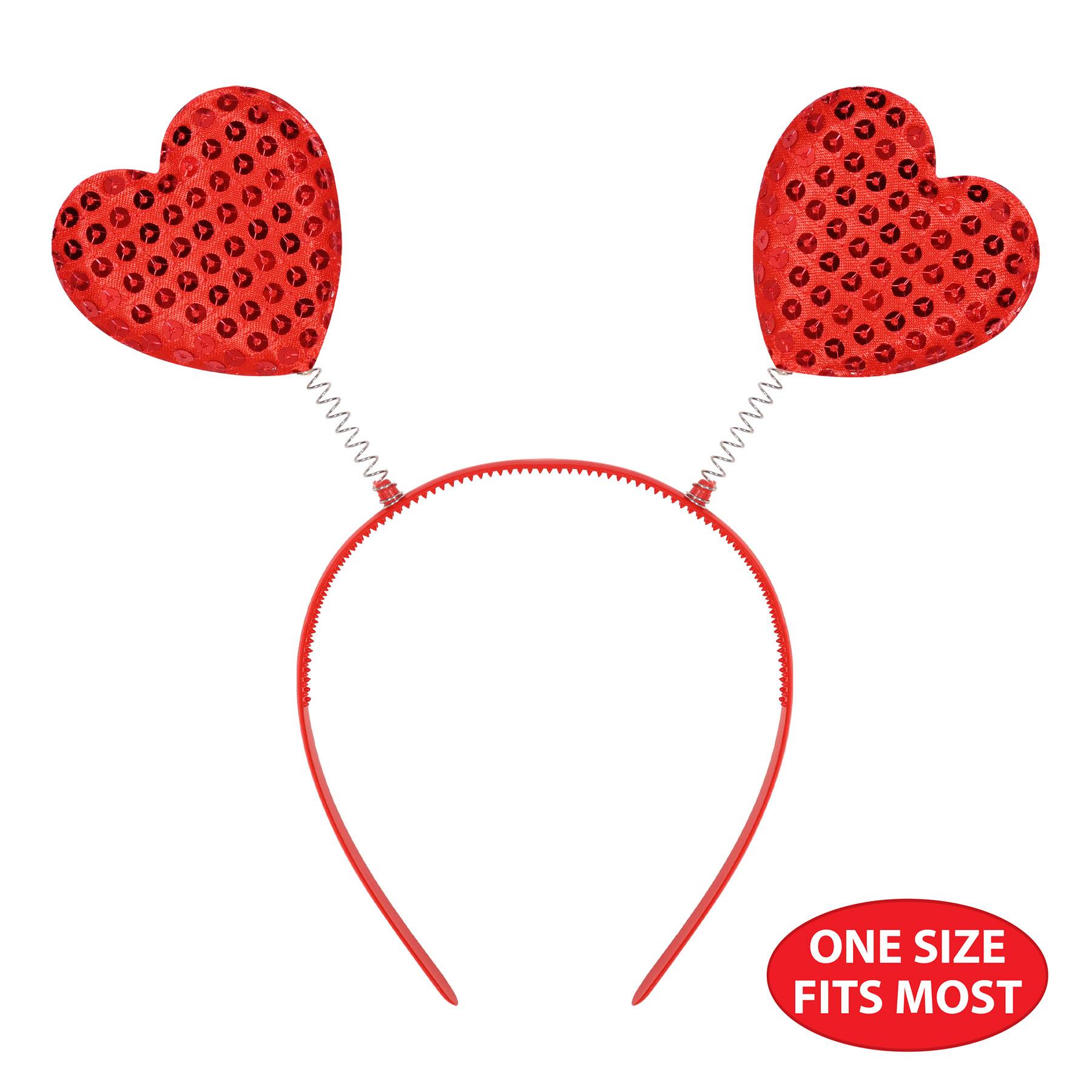 Beistle Red Sequined Heart Boppers, 3ct.