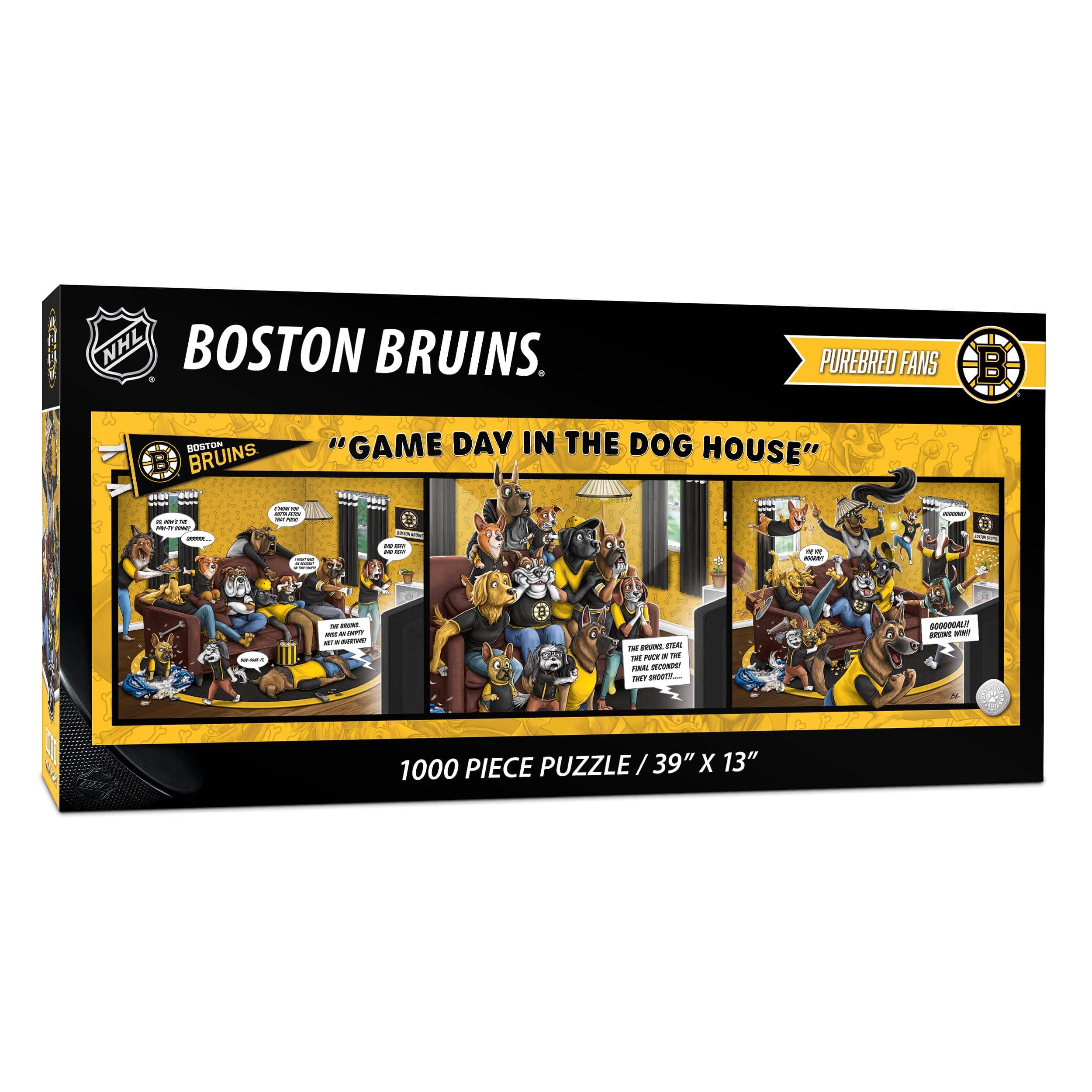 NHL Game Day in the Dog House 1,000 Piece Puzzle