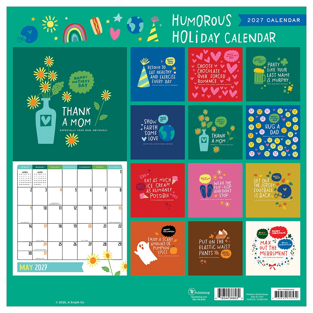 2027 Amy Smyth Humor Wall Calendar
