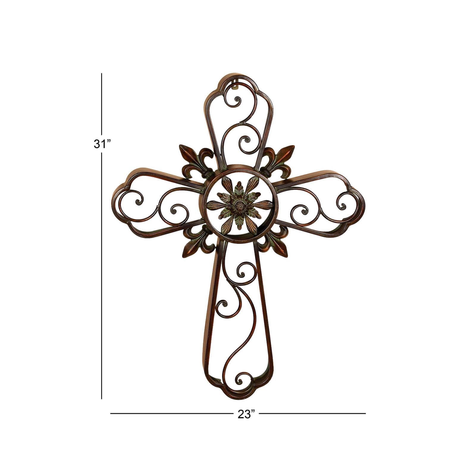 Brown Metal Traditional Wall Decor, 31" x 23"
