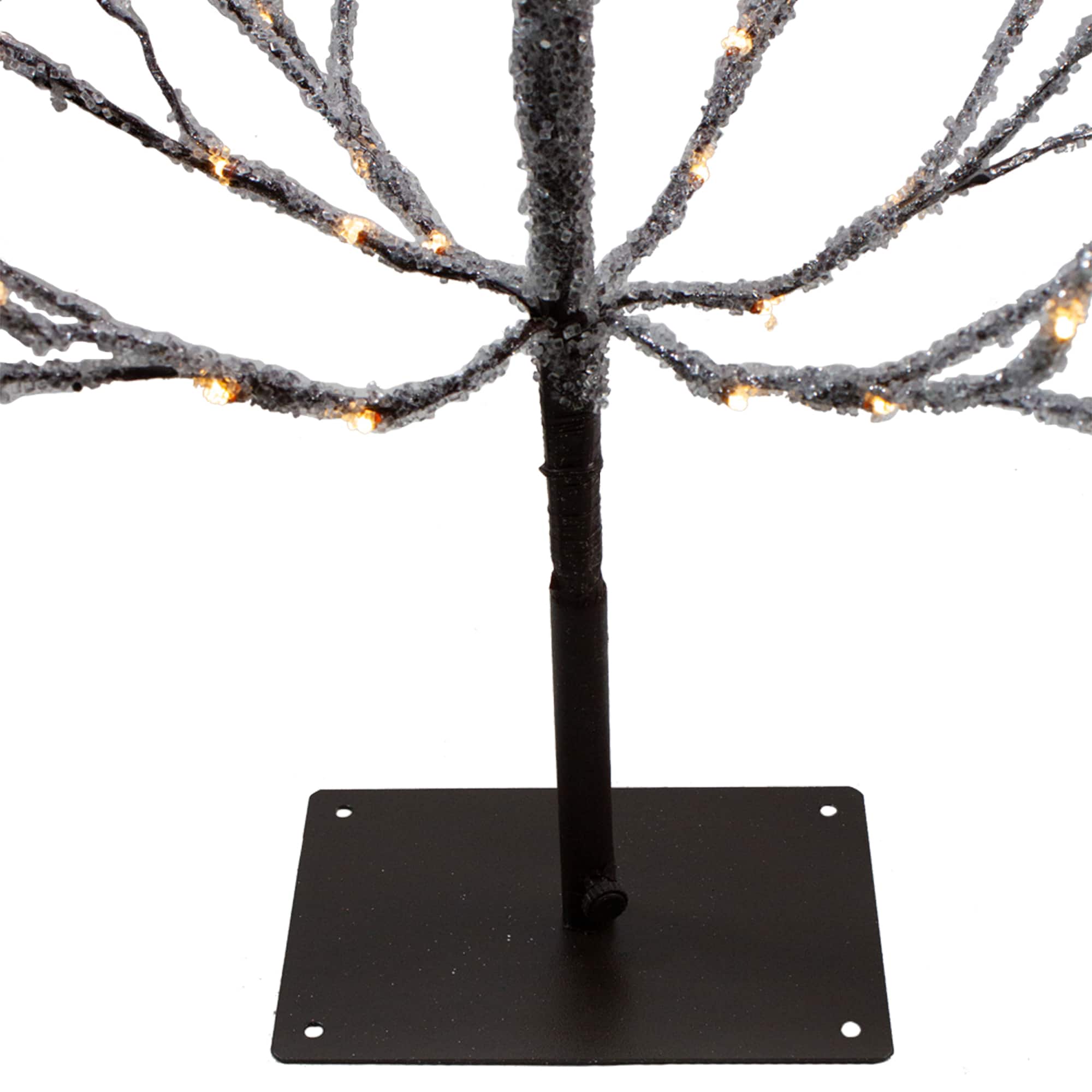 6ft. Pre-Lit Brown Artificial Christmas Tree with LED Clear Icicle Lights