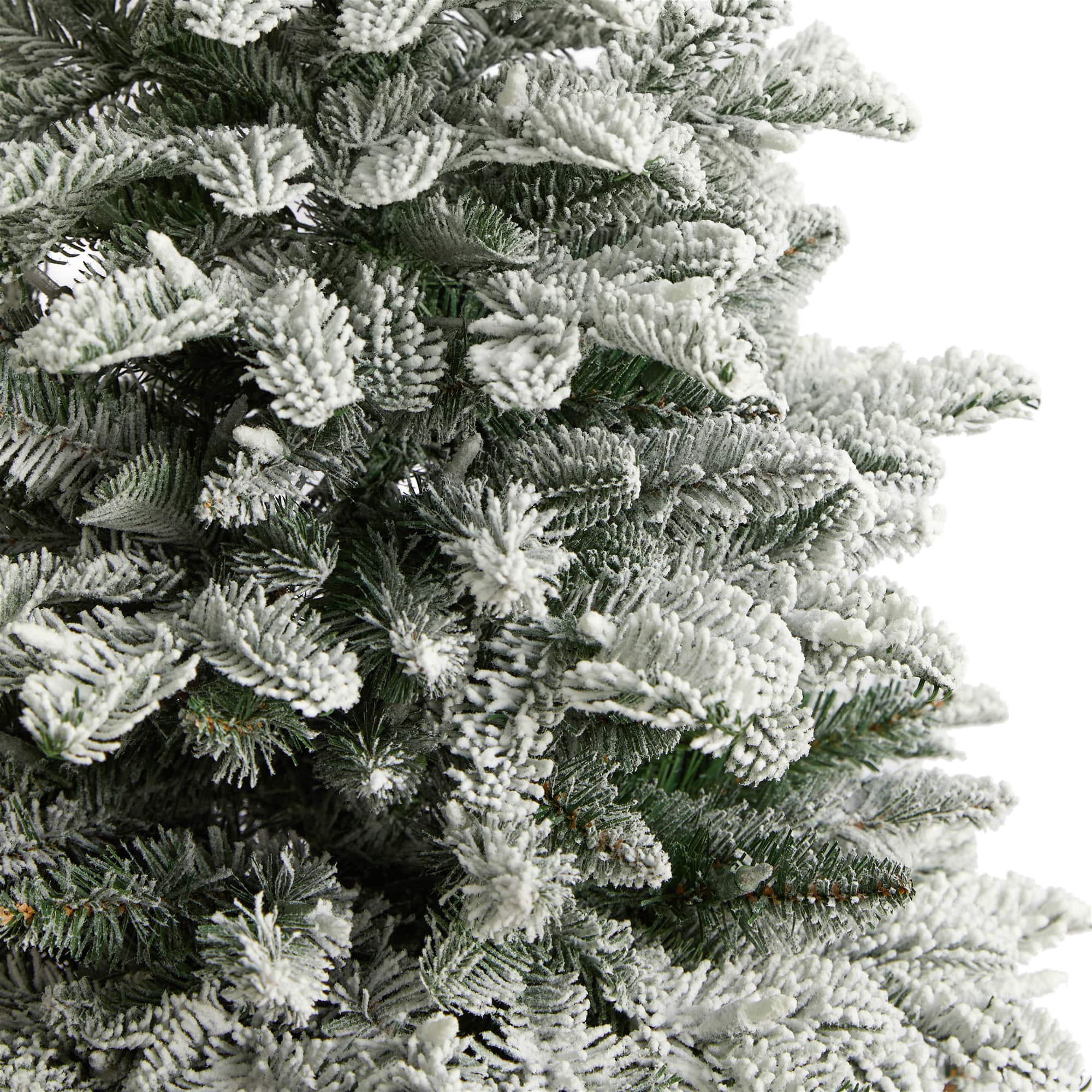 4ft. Pre-Lit Flocked North Carolina Fir Artificial Christmas Tree, Clear Lights