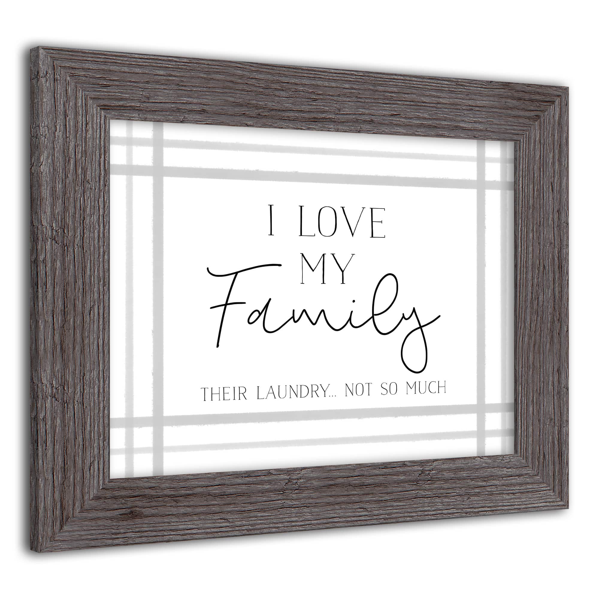Love Family 14" x 11" Western Gray Framed Print
