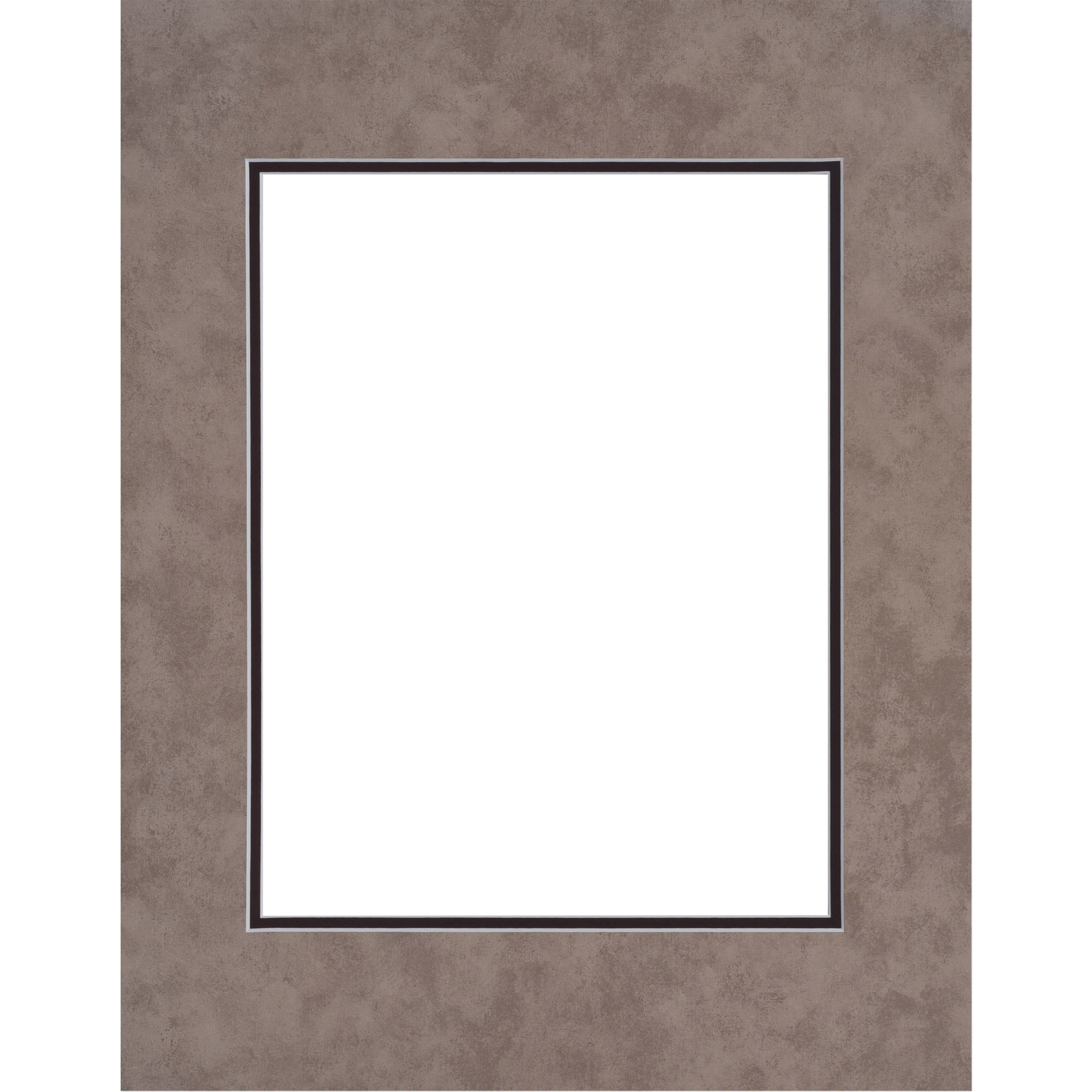 16" x 20" Taupe & Brown Double Mat by Studio Décor®, 11" x 14" Opening Size
