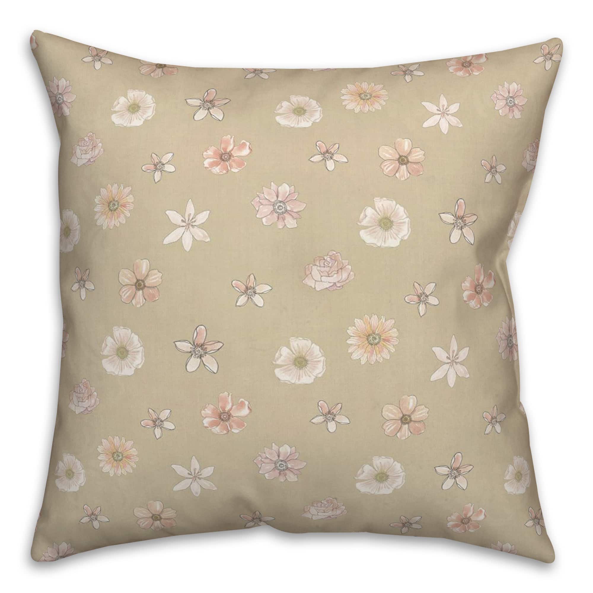 Florals Throw Pillow