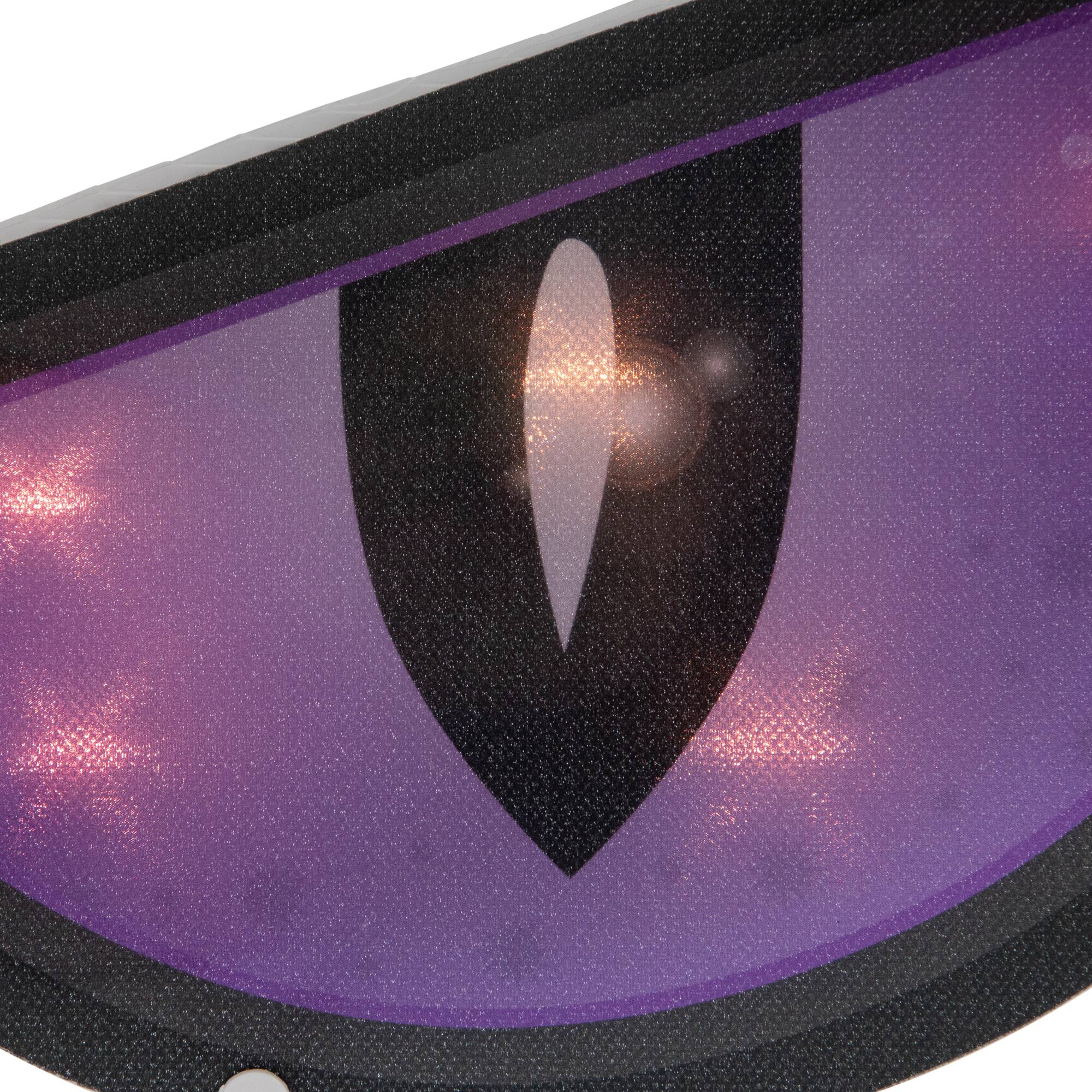 20" Lighted Purple Eyes Halloween Window Silhouette Decoration