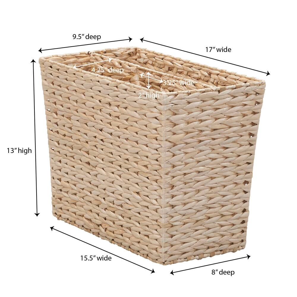 Household Essentials 17" Cattail Wide Side by Side Magazine Rack
