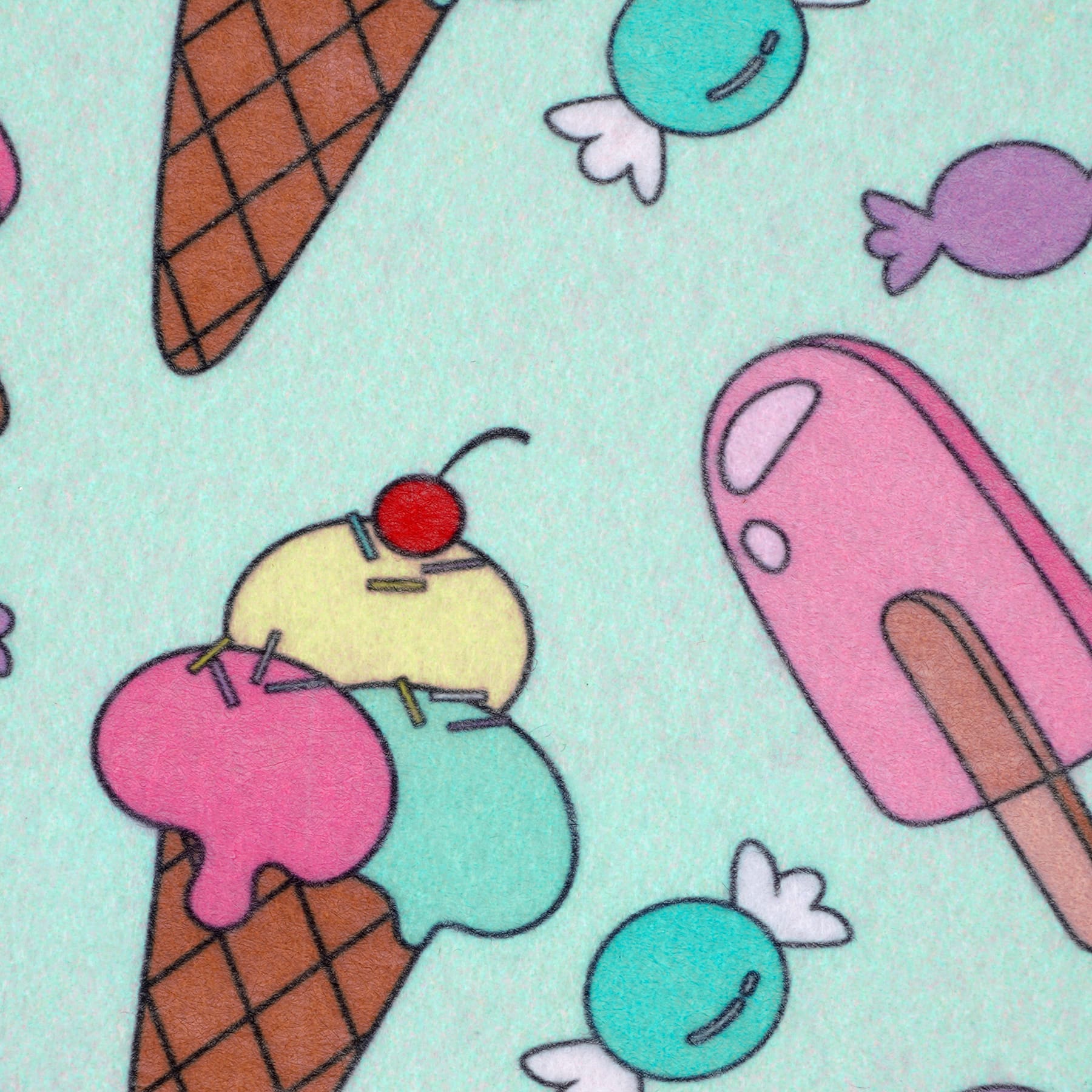 20 Pack: 9" x 12" Ice Cream Felt by Creatology™