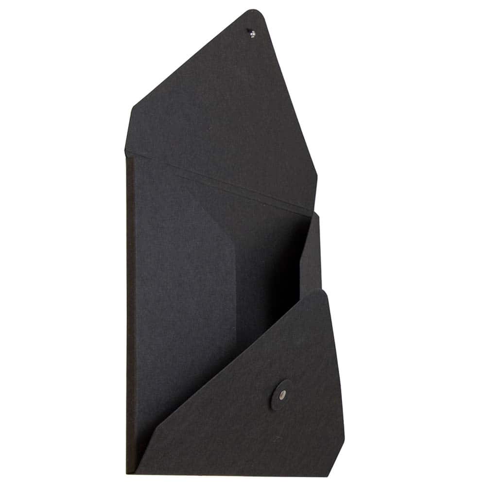 JAM Paper Black 9.5" x 12" Button & String Tie Kraft Portfolio