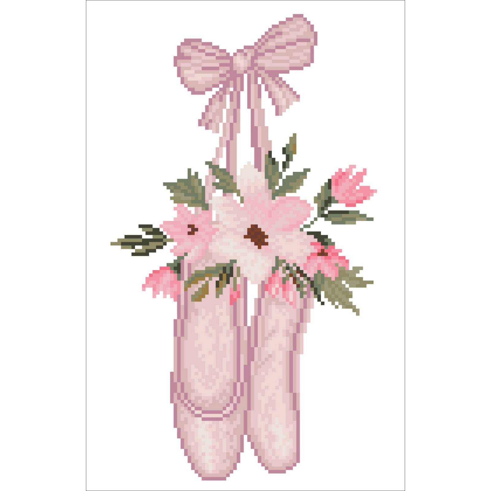 Diamond Dotz® Intermediate Ballet Slippers Pre-Framed Diamond Painting Kit