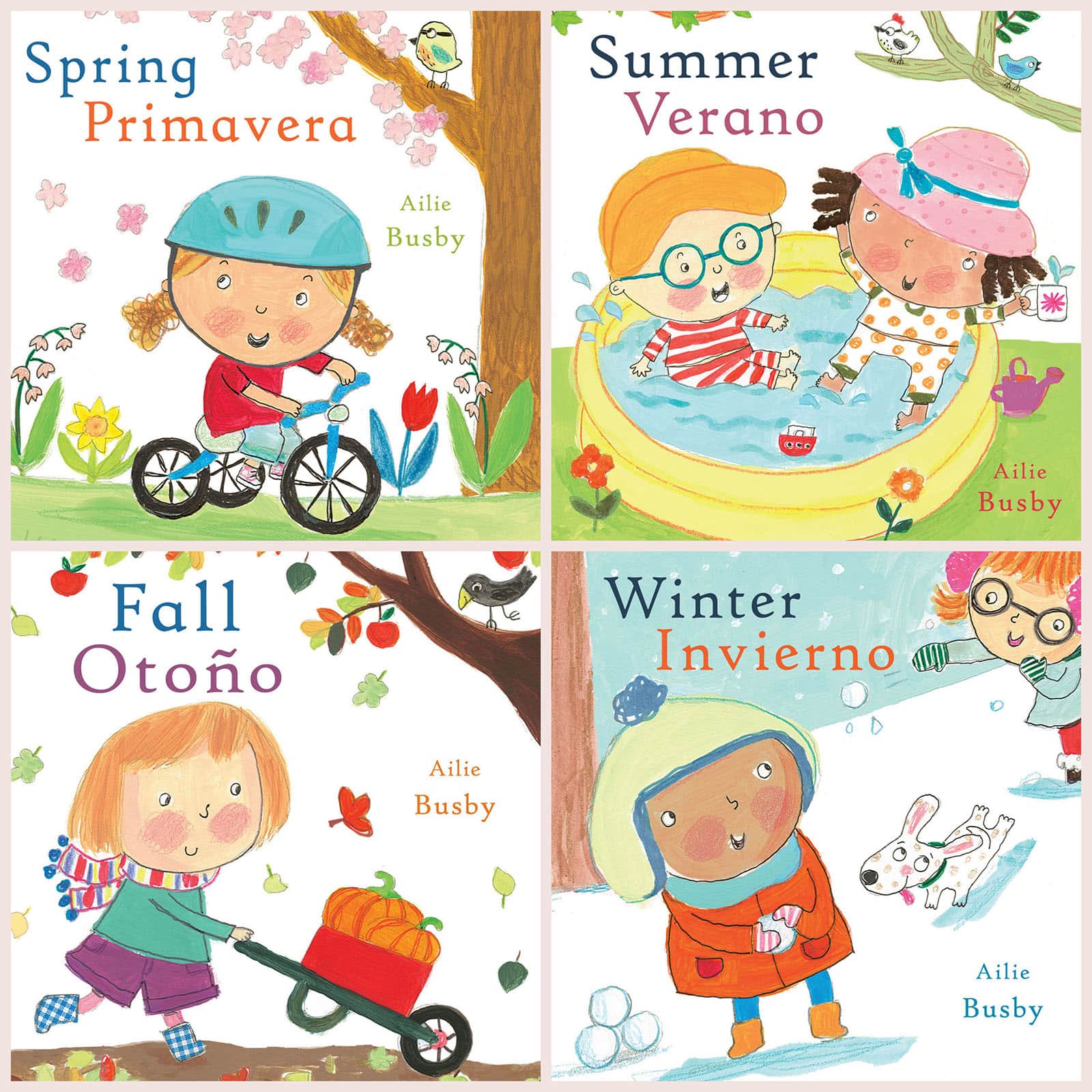 Child's Play Seasons/Estaciones Bilingual English/Spanish Books, Set of 4