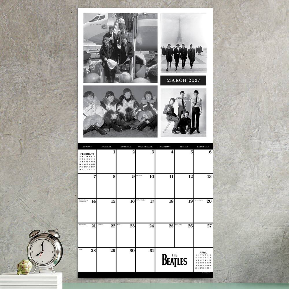 2027 The Beatles: In Black & White Wall Calendar