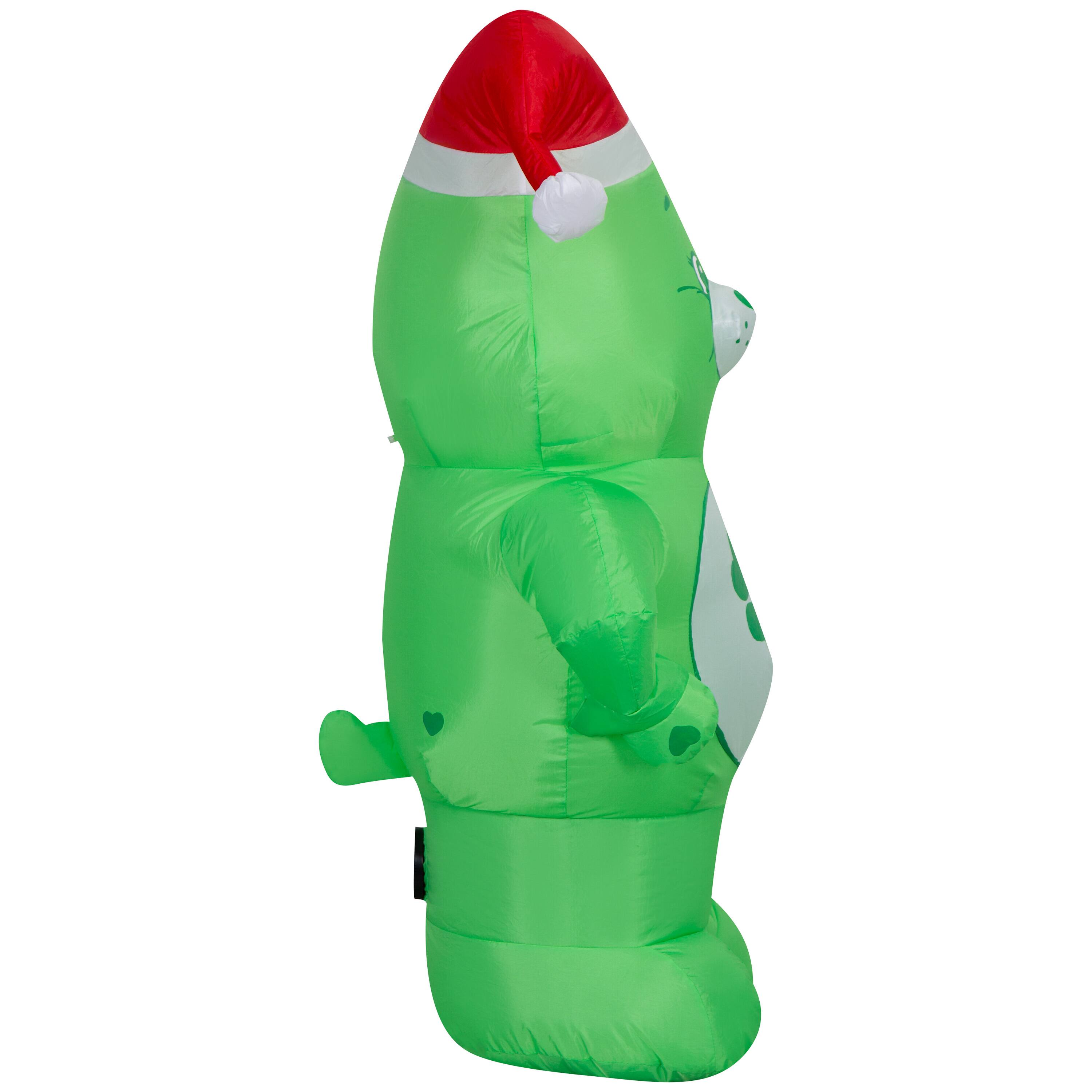 3.5ft. Airblown® Inflatable CloudCo Good Luck in Santa Hat with Candy Cane Christmas Light Scene