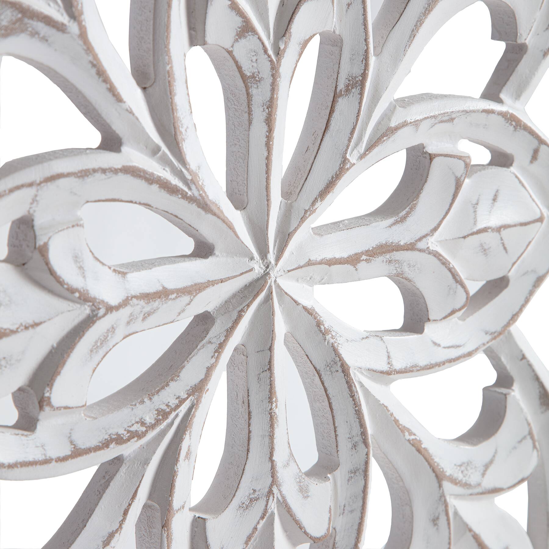Habitat Augustus White Leaner Wood Wall Medallion