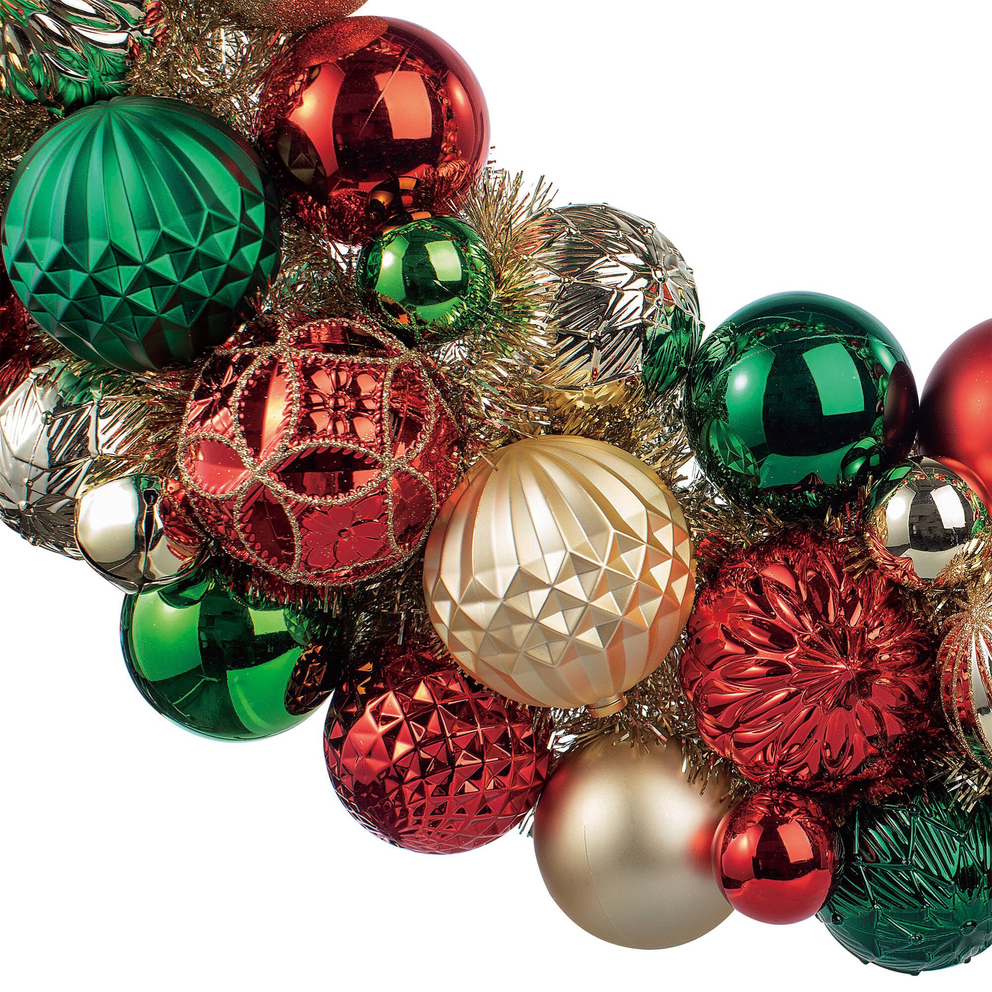 30" Red, Green & Gold Ornaments Wreath by Ashland®