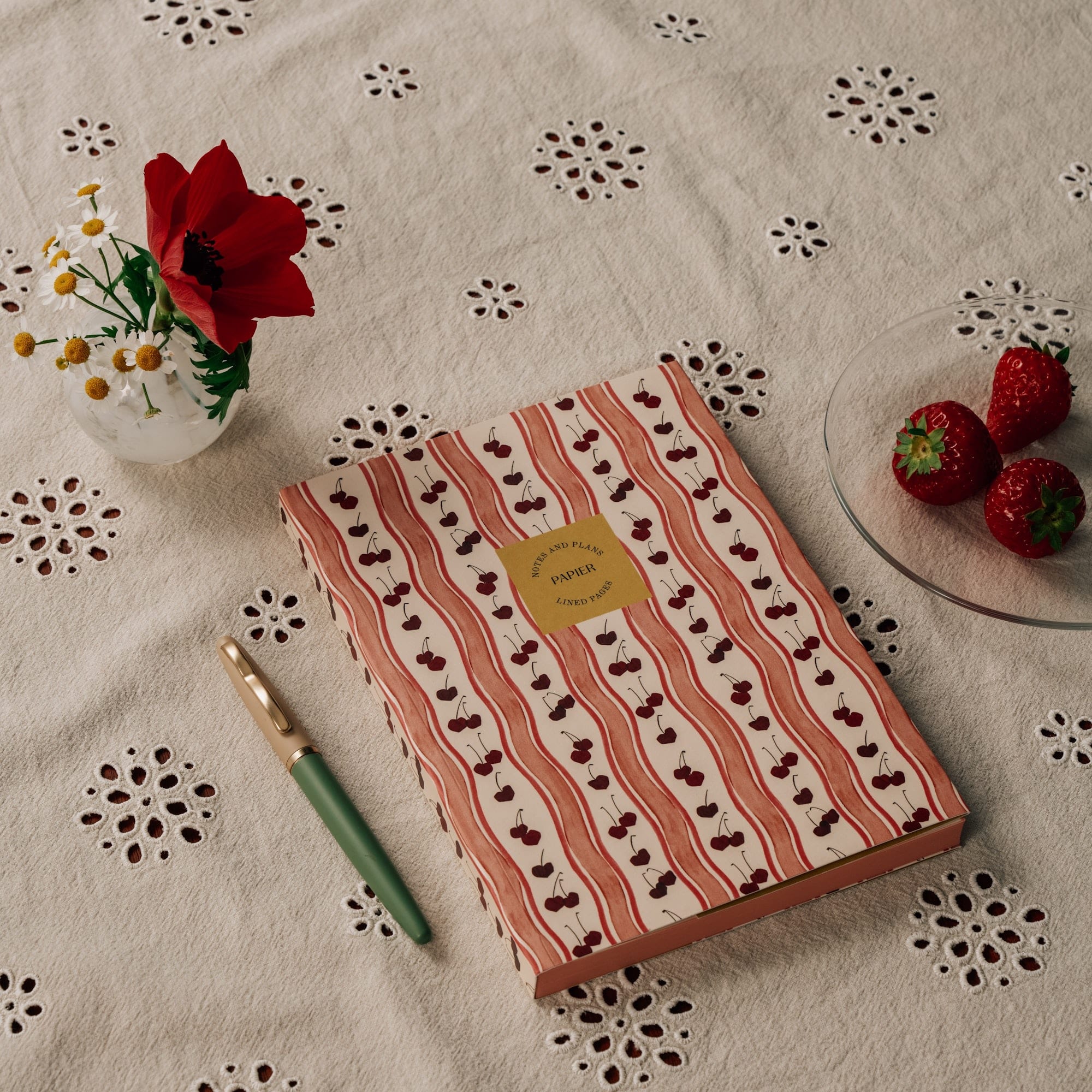 Papier 6" x 8.25" Cherry Wave Softcover Lined Notebook