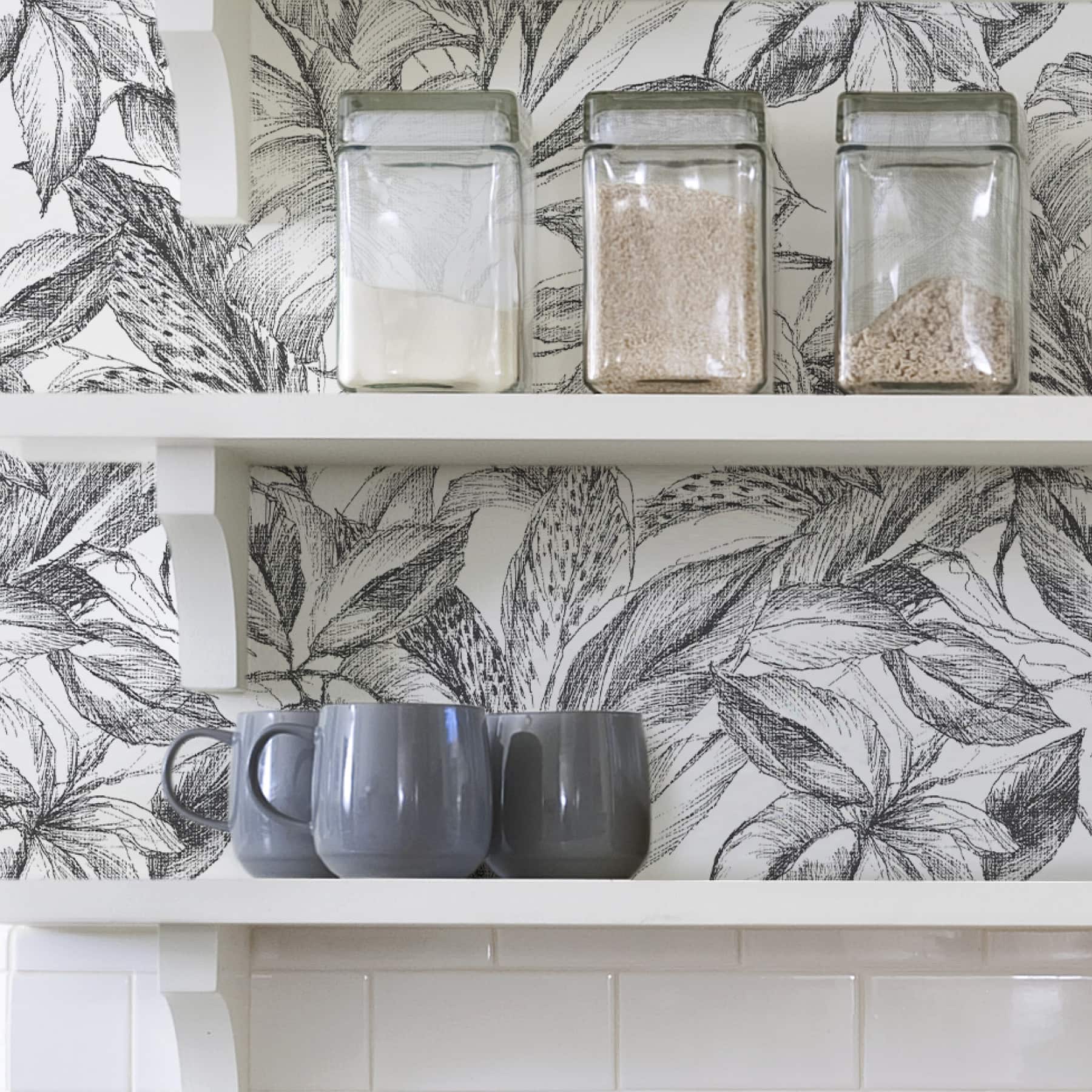 NuWallpaper Black Canopy Peel & Stick Wallpaper