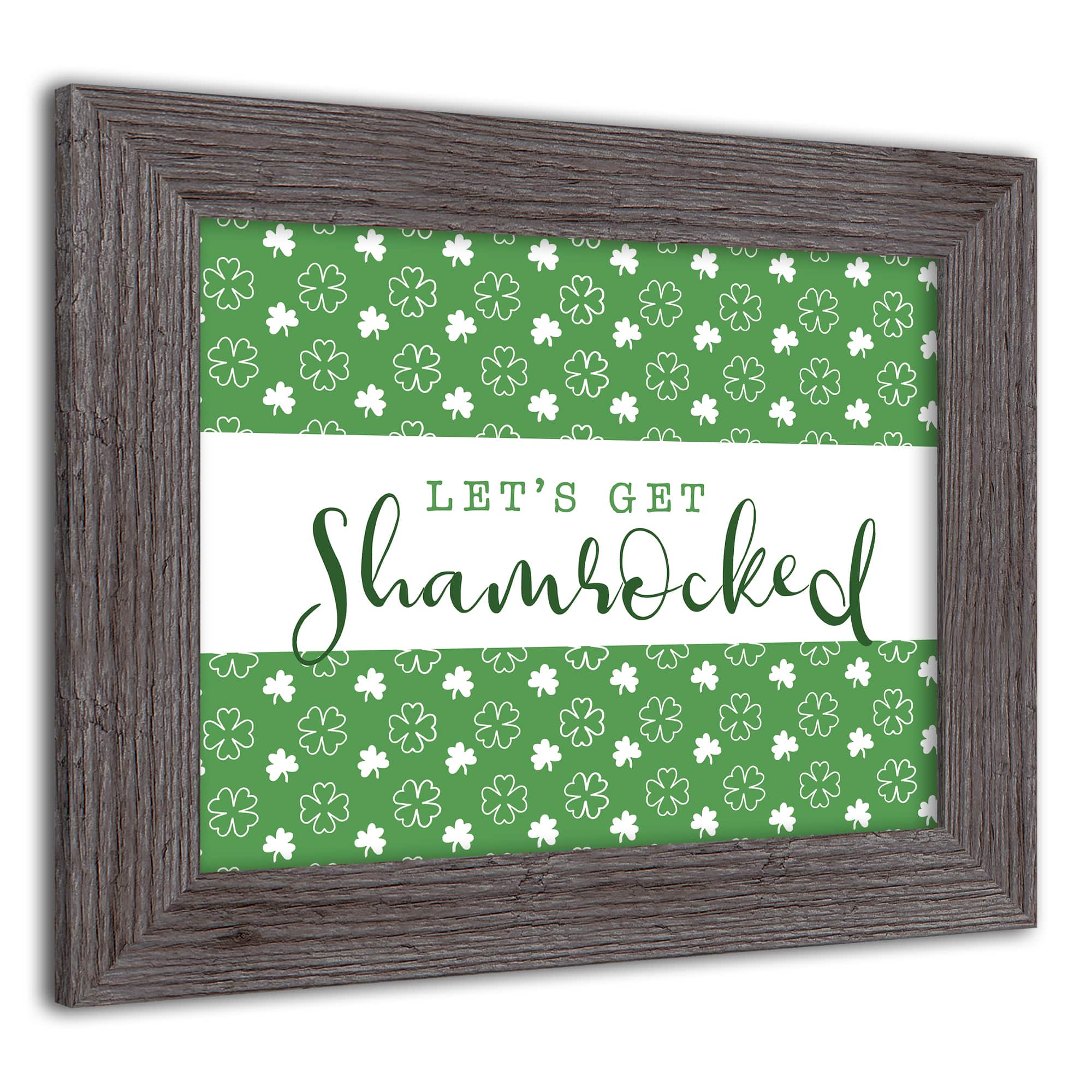Lets Get Shamrocked Framed Print 2 11" x 14" Western Gray Framed Print