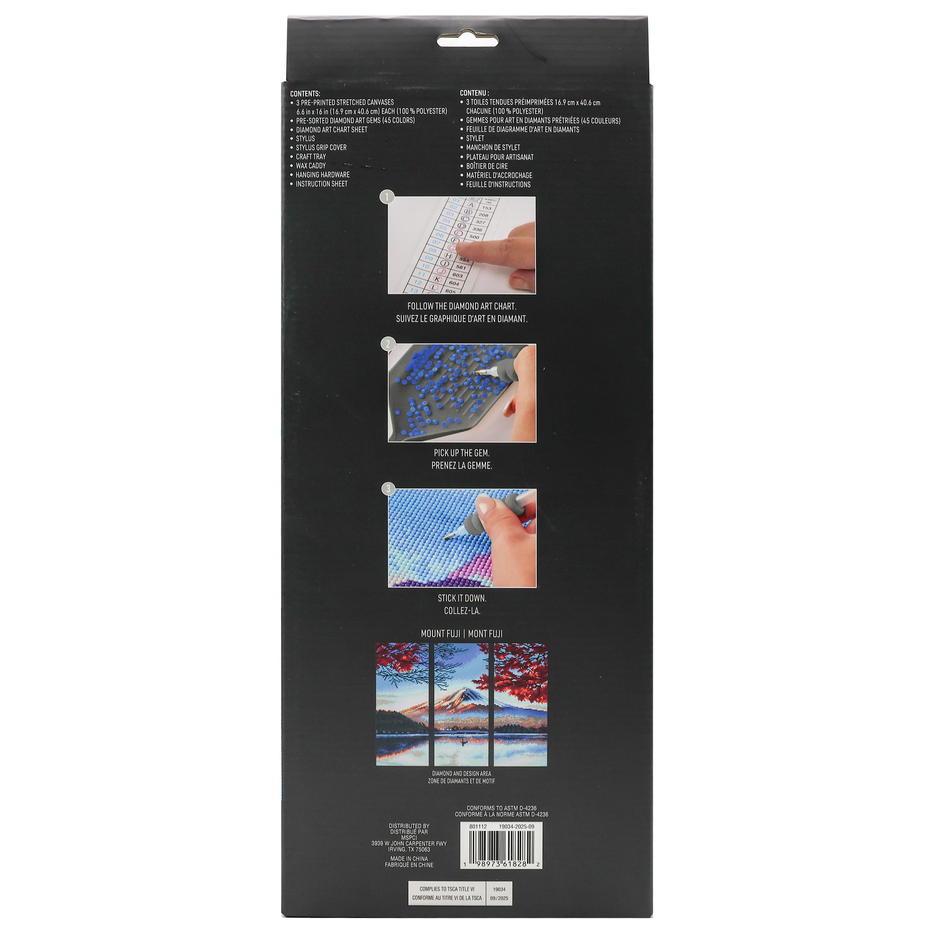 Mount Fuji 3-Panel Diamond Art Kit by Make Market®