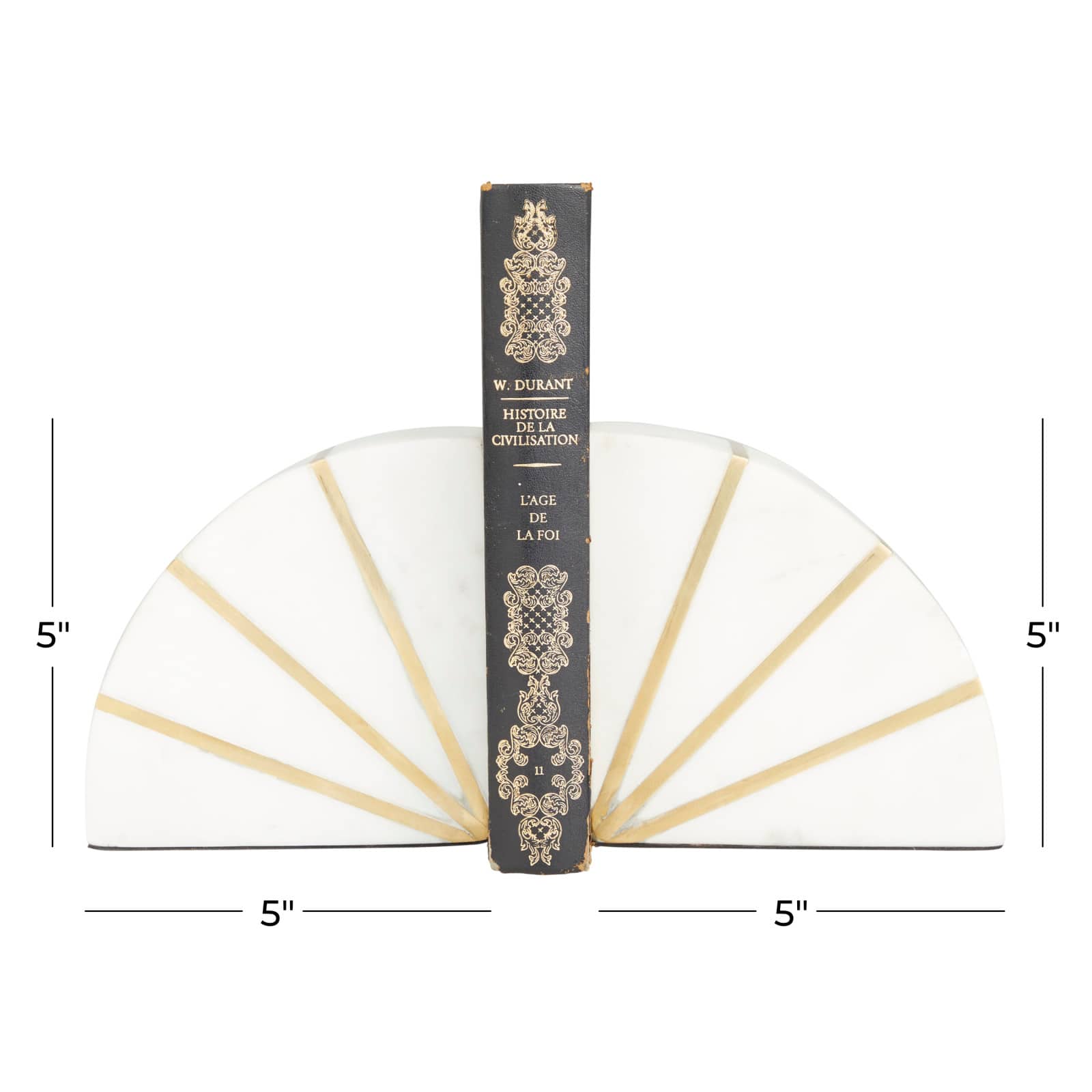 CosmoLiving by Cosmopolitan Marble Glam Bookends