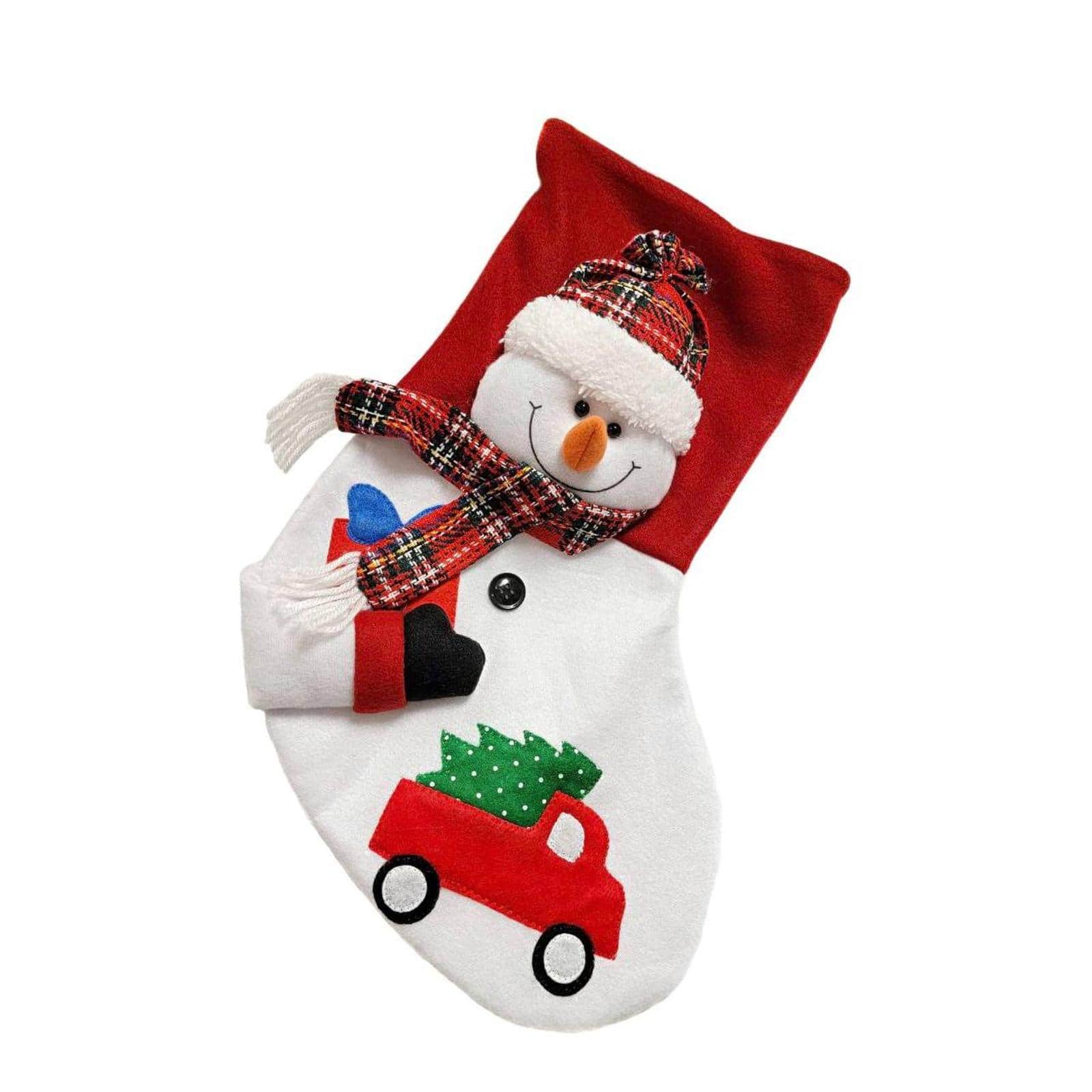 Wizardi 11.75" Snowman Christmas Sock