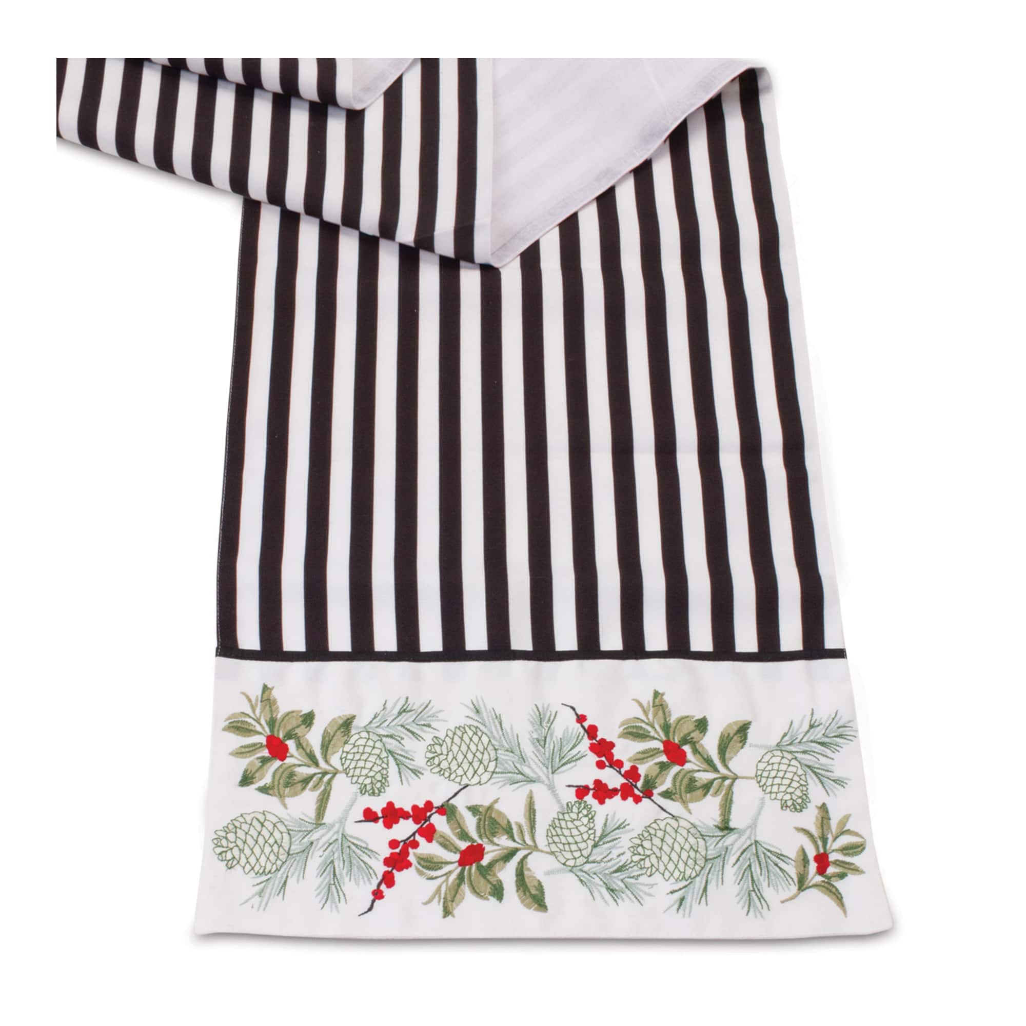 72" Striped Holiday Table Runner