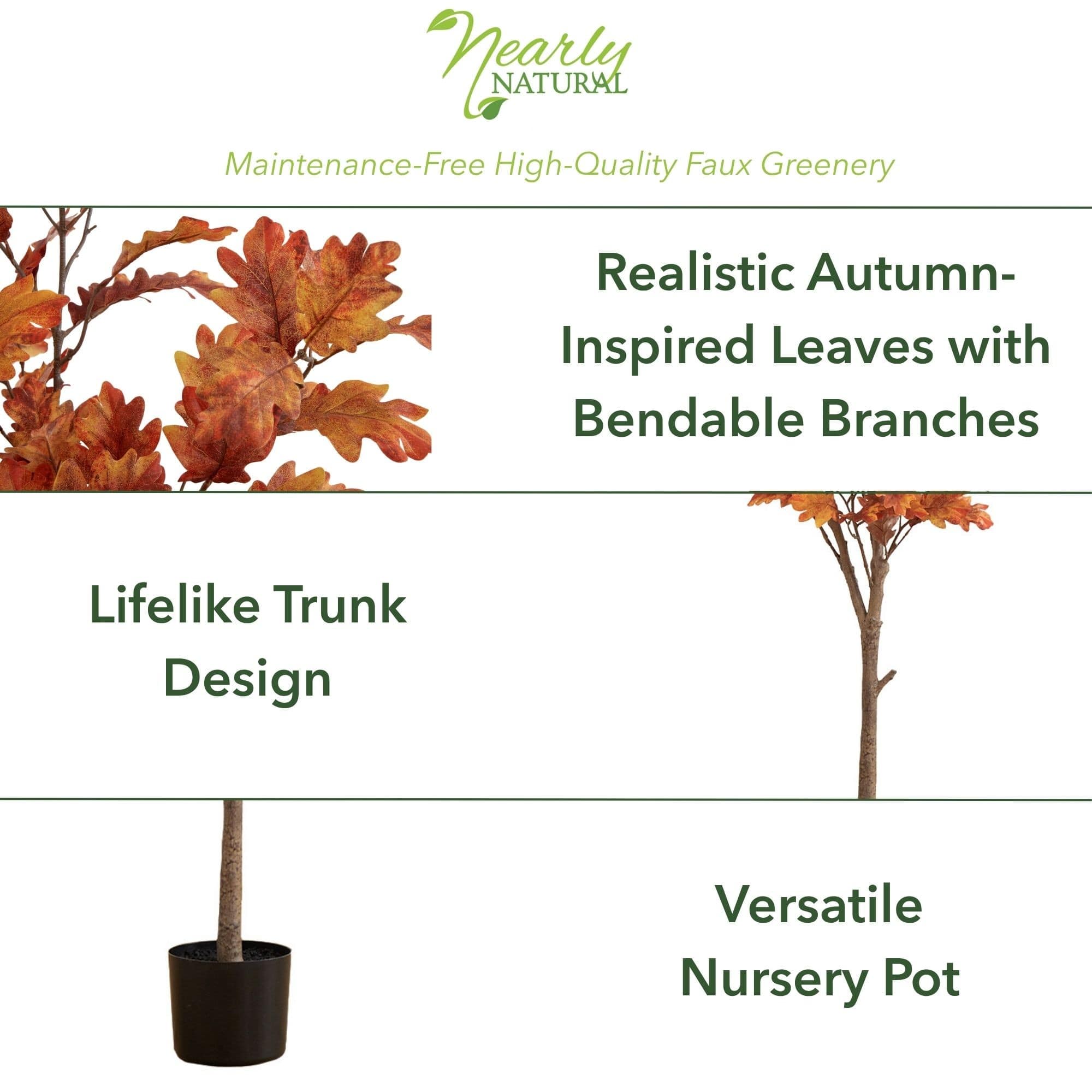 5ft. Autumn Oak Artificial Fall Tree