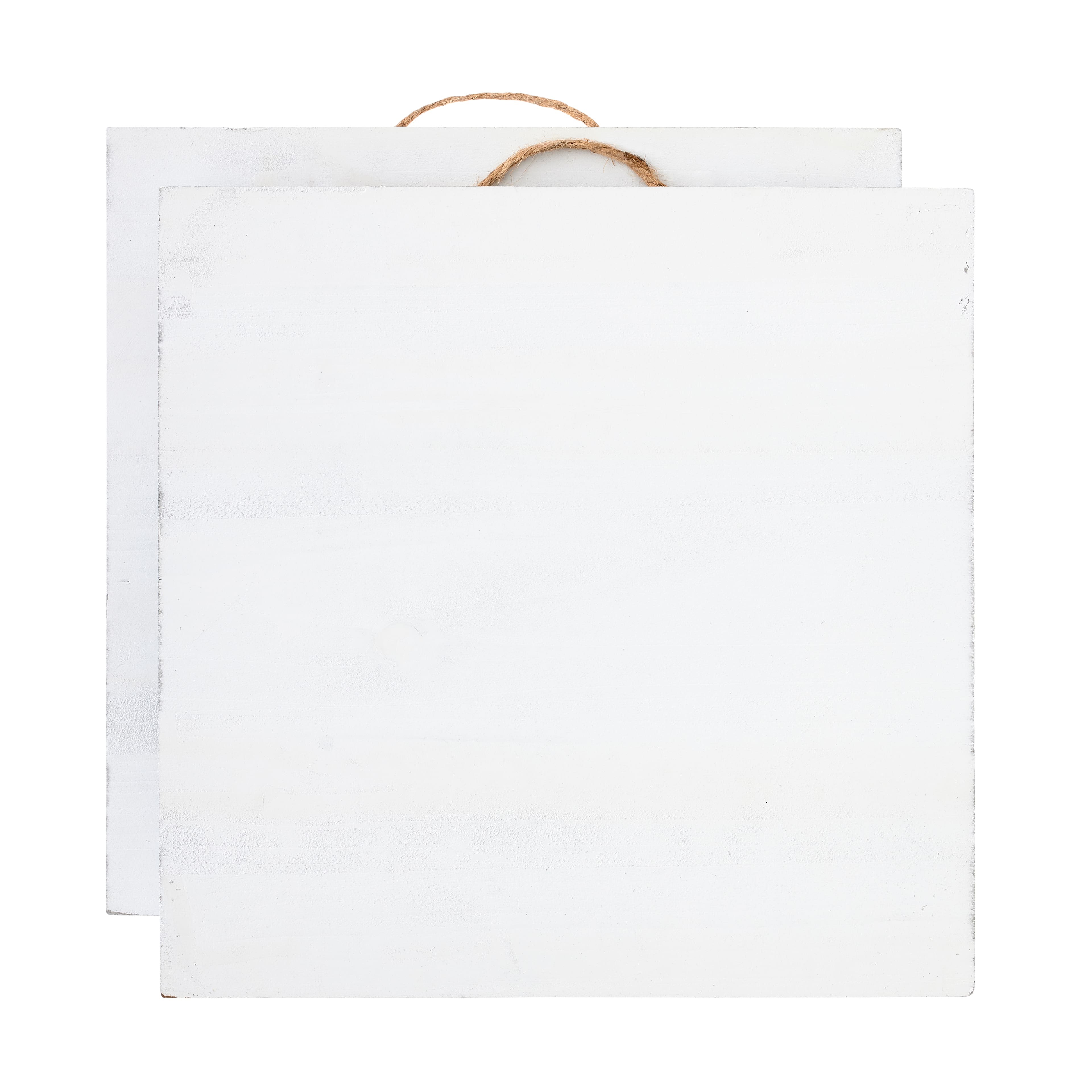 9 Packs: 2 ct. (18 total) 10" x 10" Whitewashed Wood Square Plaques by Make Market®