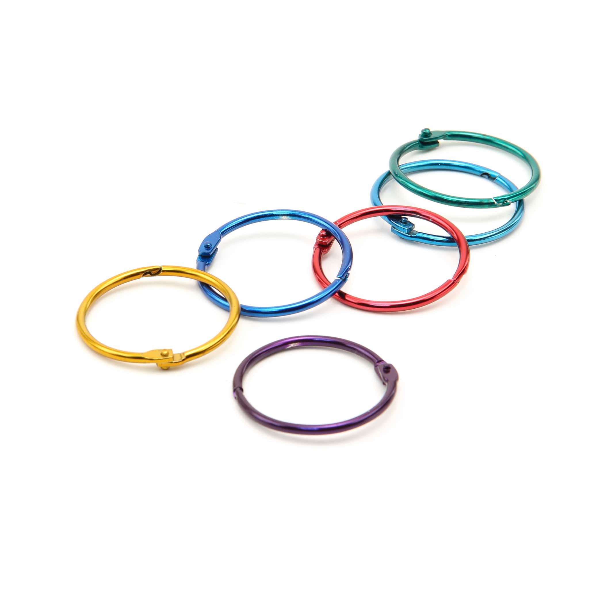 Hygloss Metallic Book Ring, 1.5" Diameter, Pack of 50