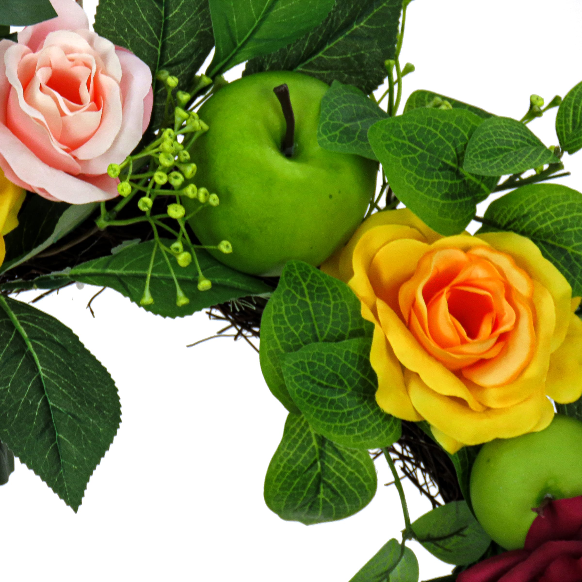 22'' Rose, Peony, and Apple Wreath