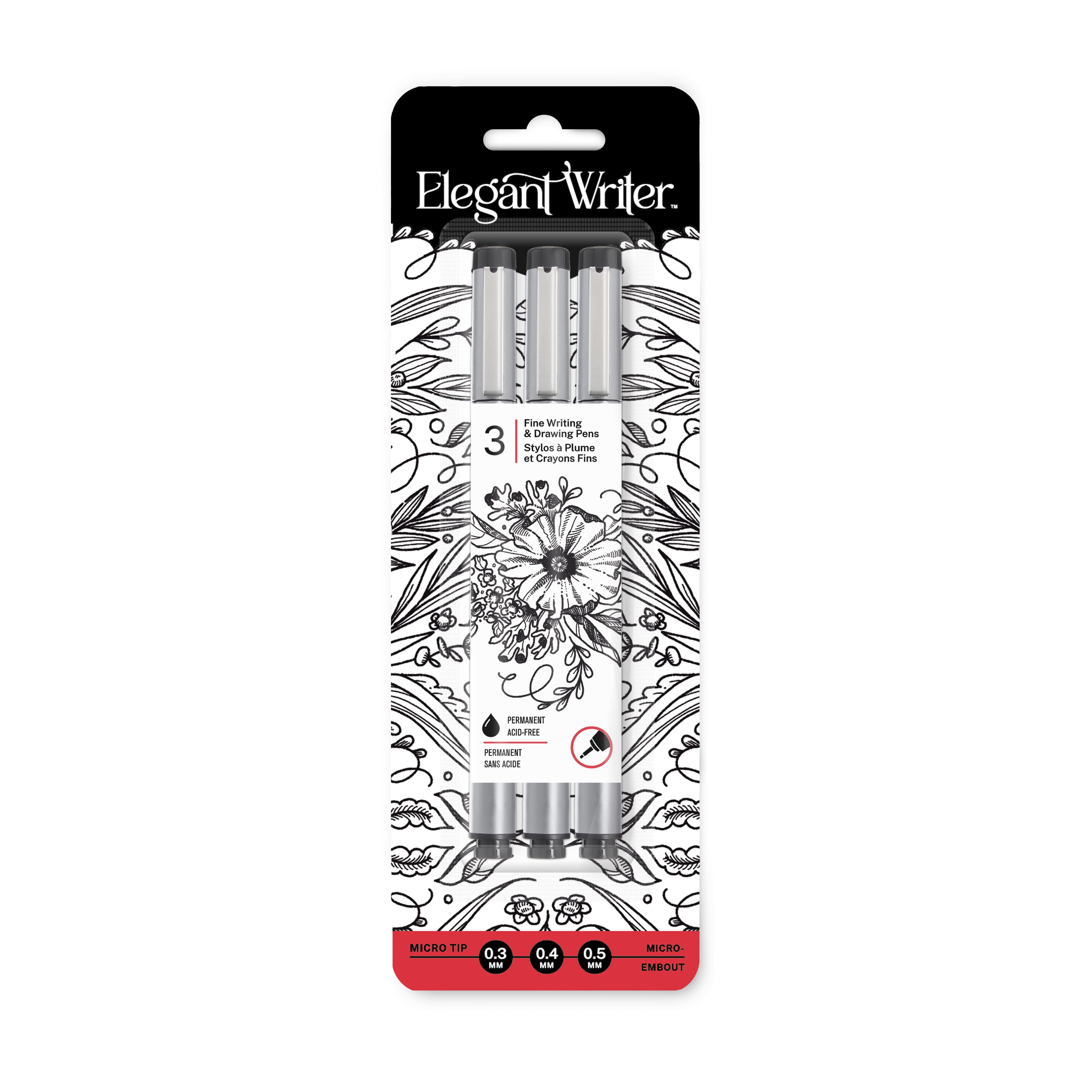 Speedball® Elegant Writer® 3-Piece Black Fine Writing & Drawing Set
