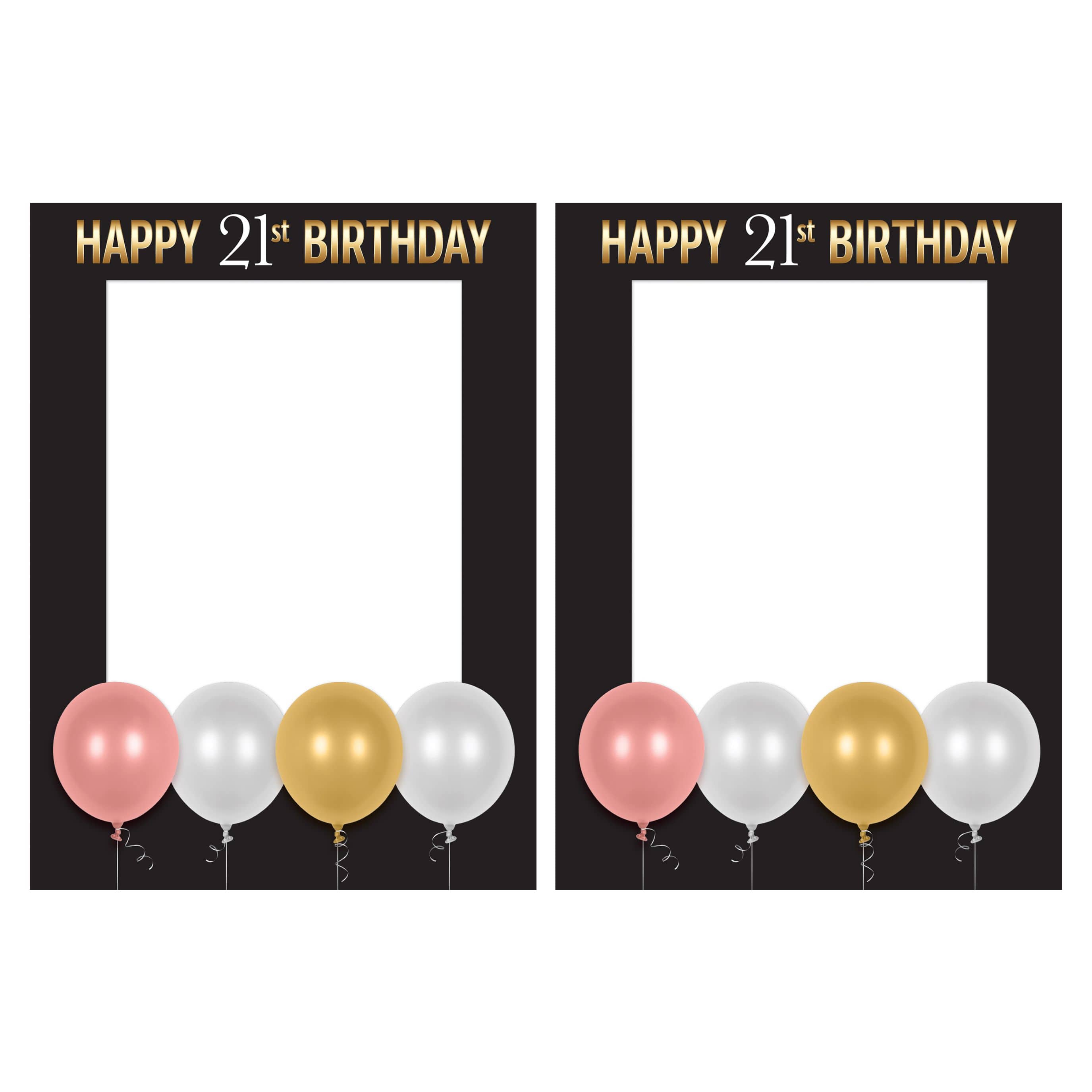 Beistle Happy 21st Birthday Photo Fun Frames, 2ct.